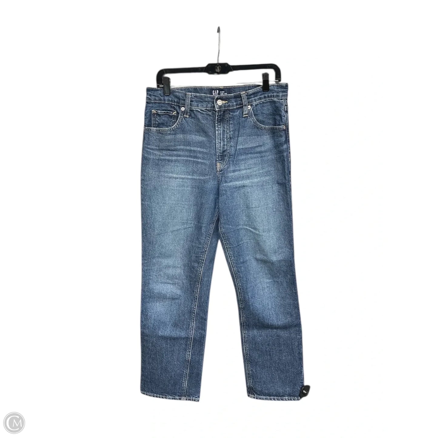 Jeans Straight By Gap In Blue Denim, Size: 10