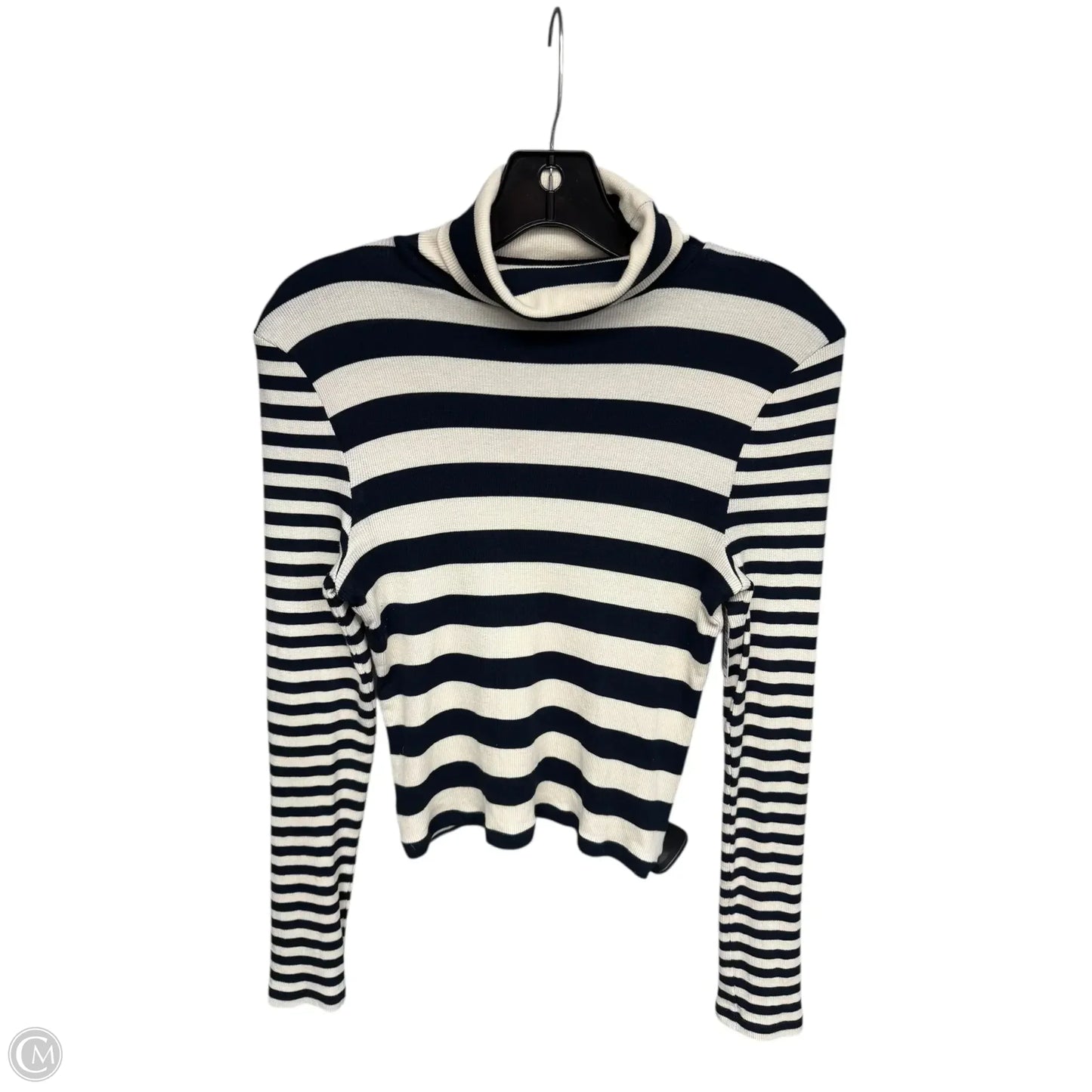 Top Long Sleeve By Madewell In Striped Pattern, Size: M