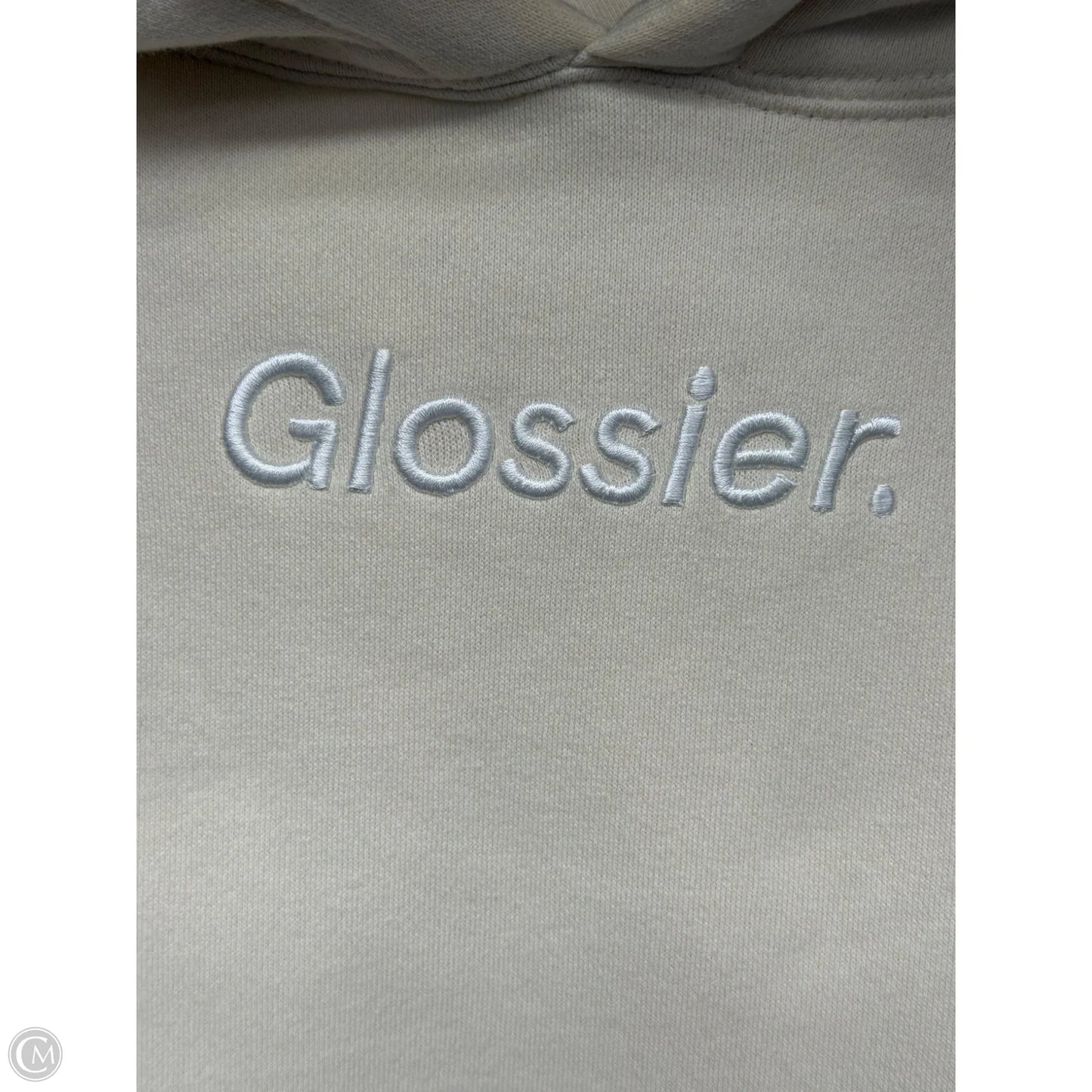 Sweatshirt Hoodie By Clothes Mentor In Cream, Size: L