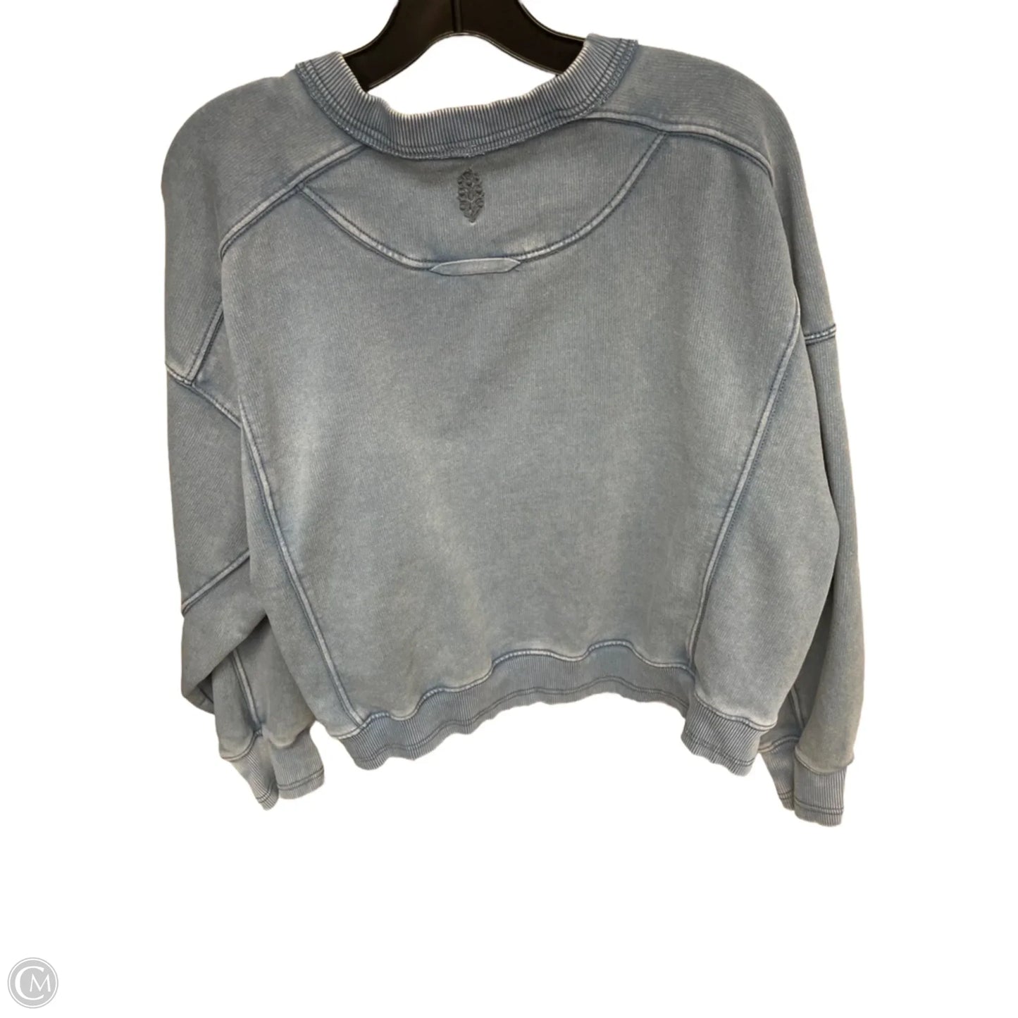 Athletic Sweatshirt Crewneck By Free People In Blue, Size: L
