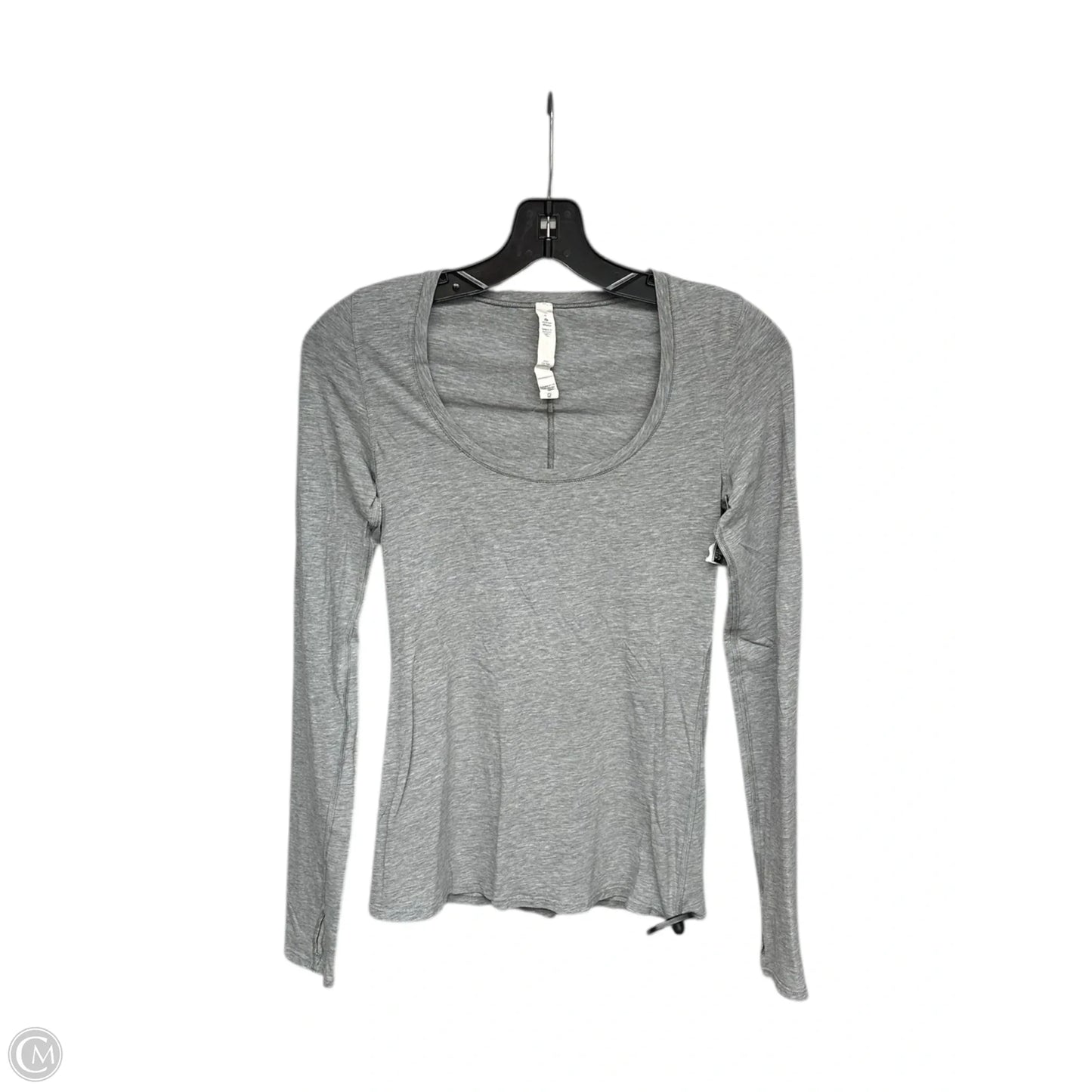 Athletic Top Long Sleeve Crewneck By Lululemon In Grey, Size: 4