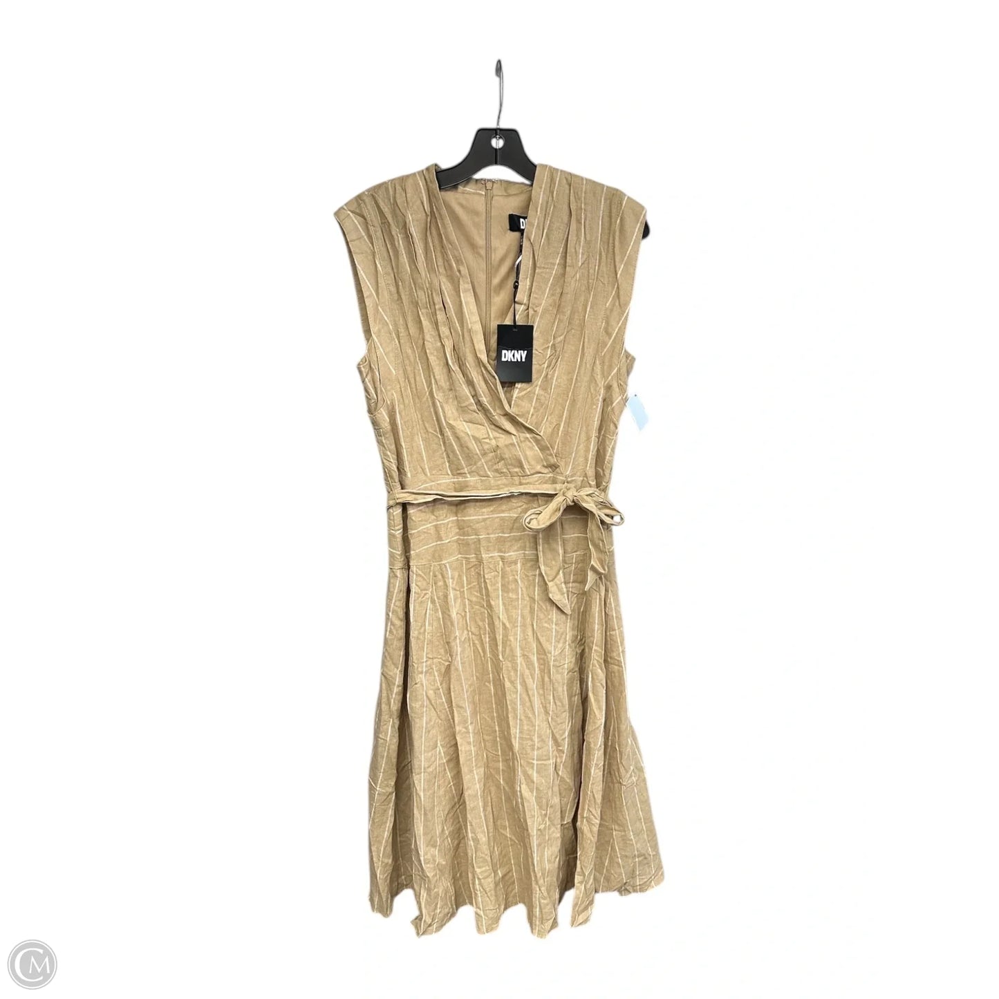Dress Casual Maxi By Dkny In Tan, Size: 10