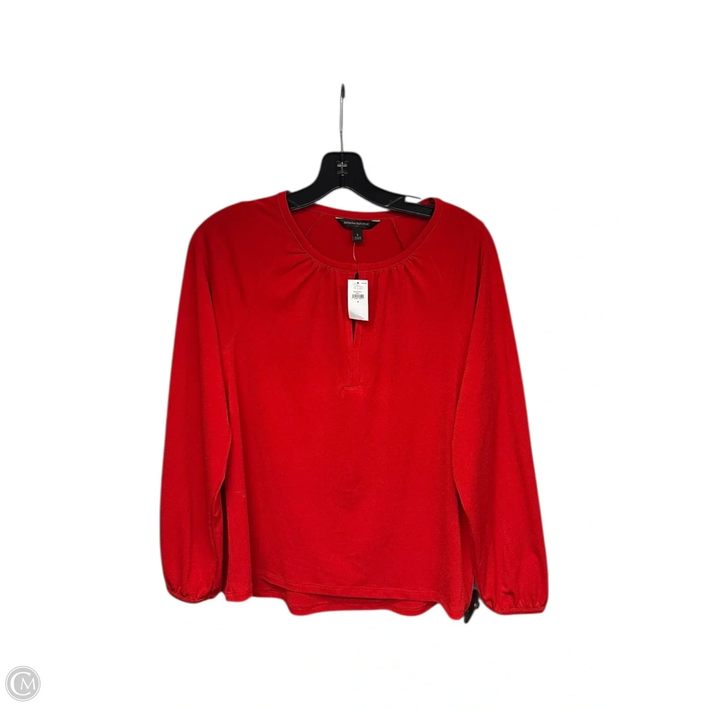 Top Long Sleeve By Banana Republic In Red, Size: S