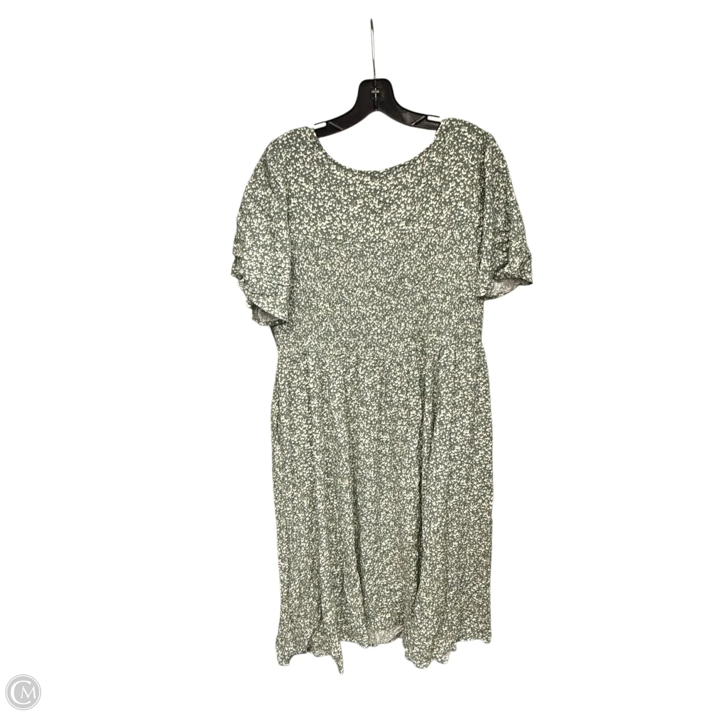 Dress Casual Midi By Torrid In Green & White, Size: 2x