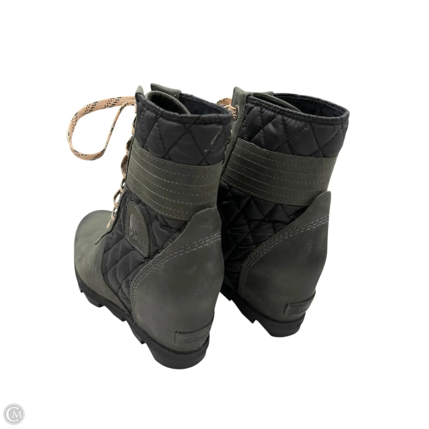 Boots Ankle Heels By Sorel In Green, Size: 8.5