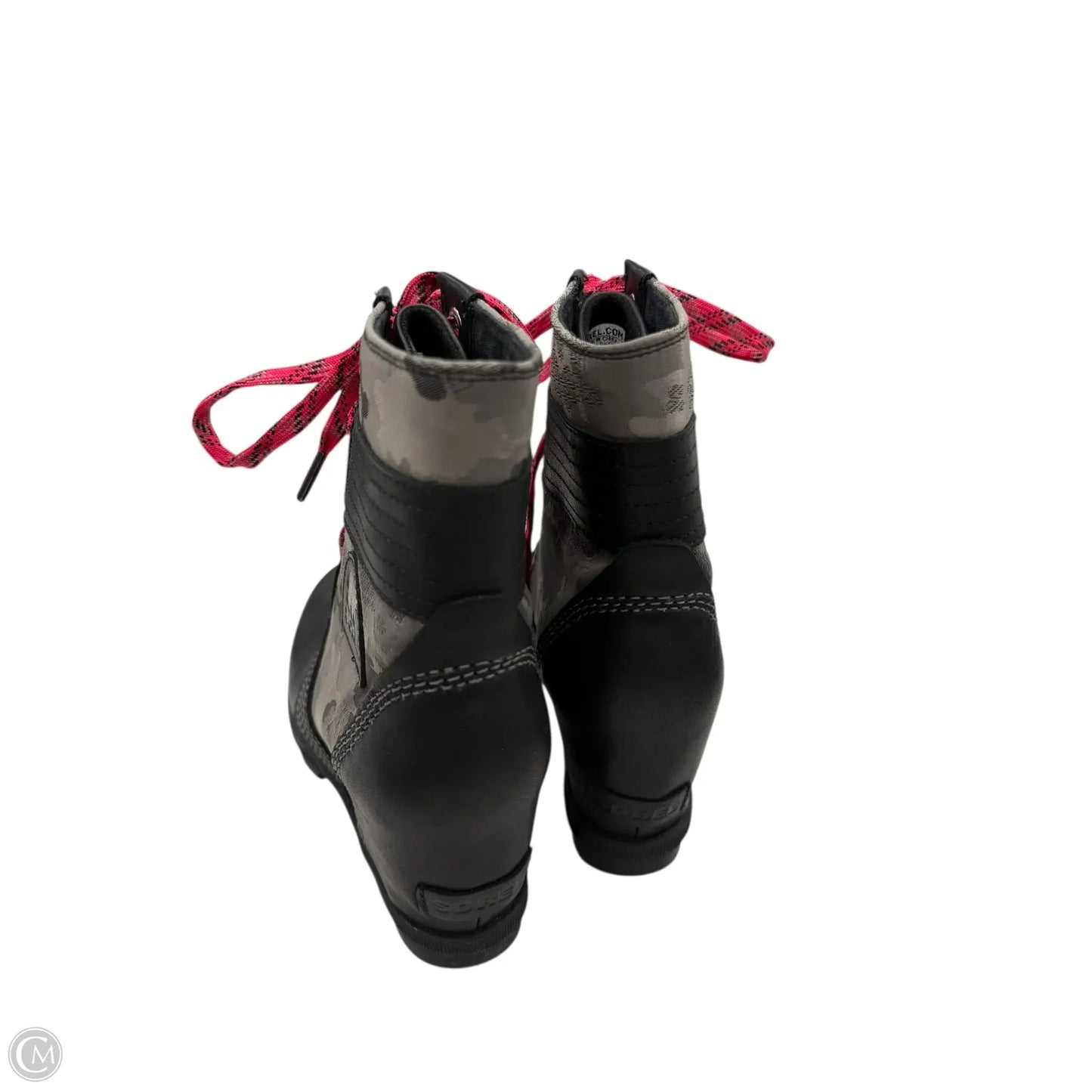 Boots Ankle Heels By Sorel In Black & Pink, Size: 8