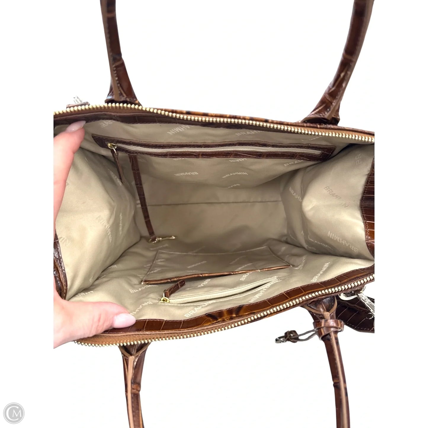 Handbag Designer By Brahmin, Size: Medium