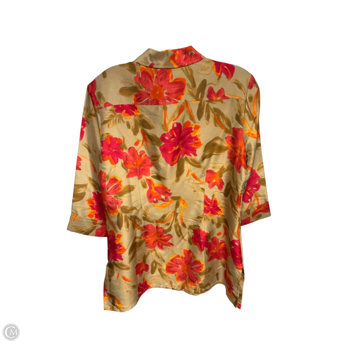 Top Long Sleeve By Field Manor In Floral Print, Size: S