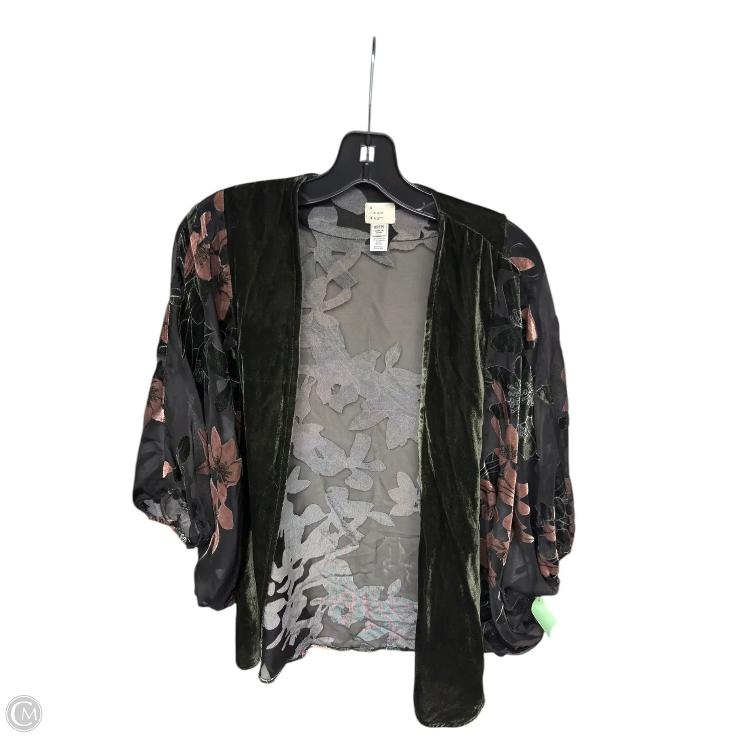 Cardigan By A New Day In Floral Print, Size: Osfm