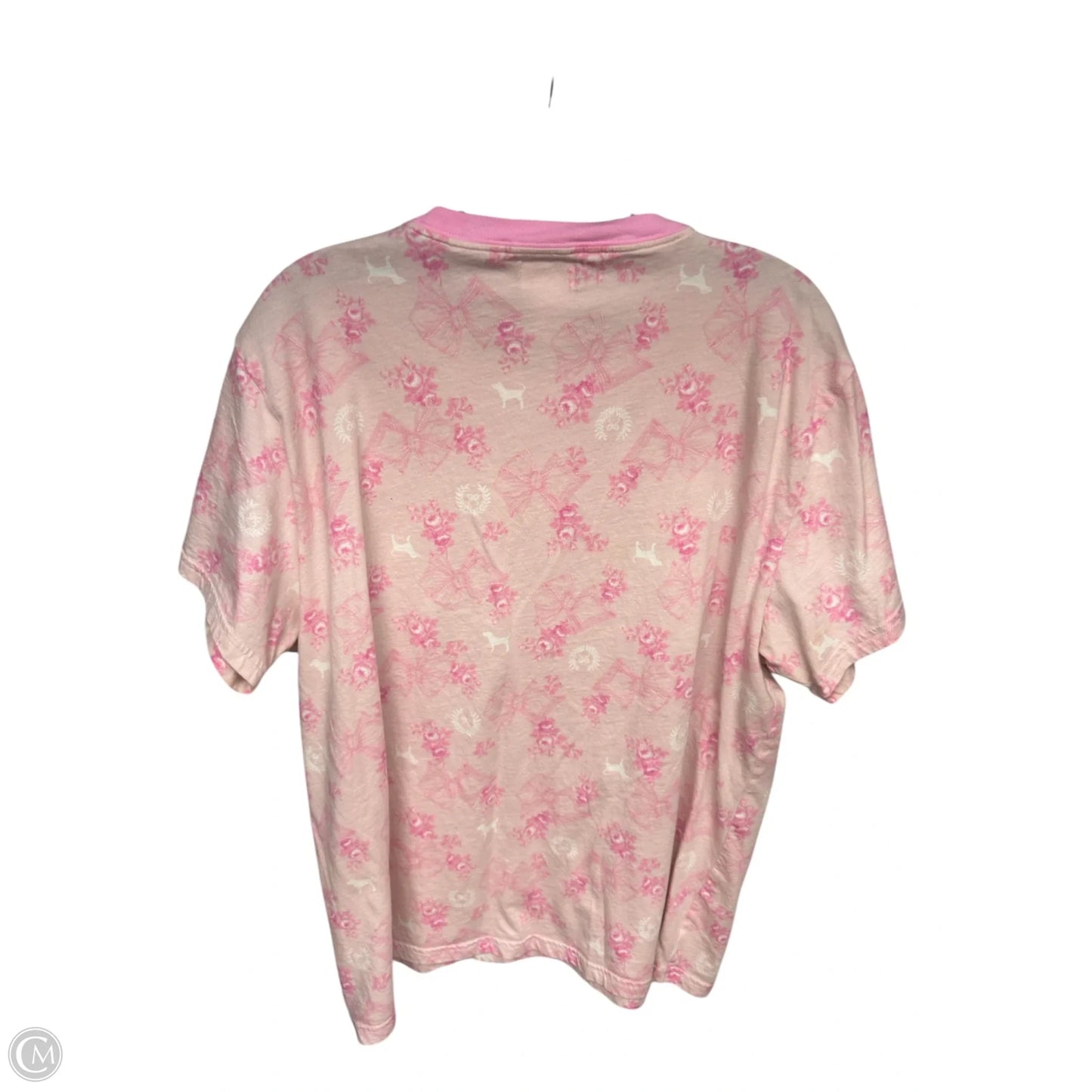 Top Short Sleeve By Pink In Pink, Size: L