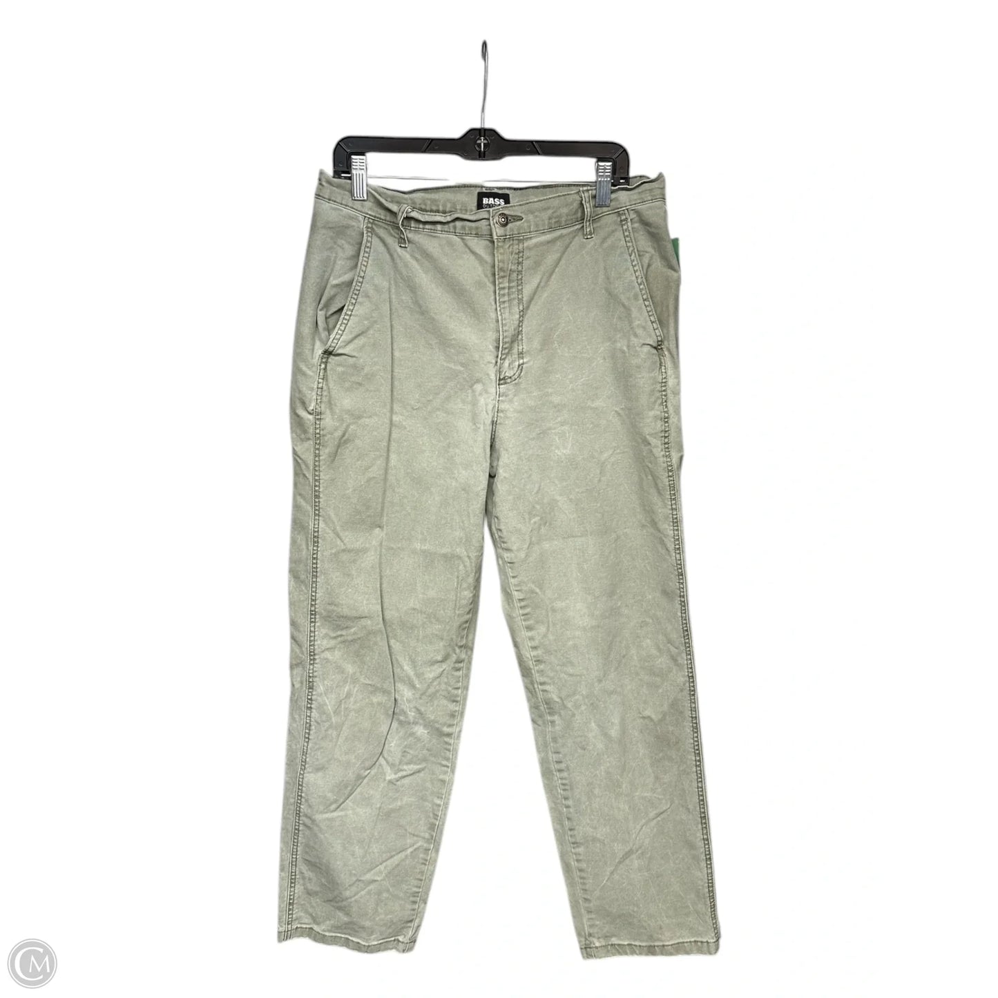 Jeans Straight By Bass In Green, Size: 14