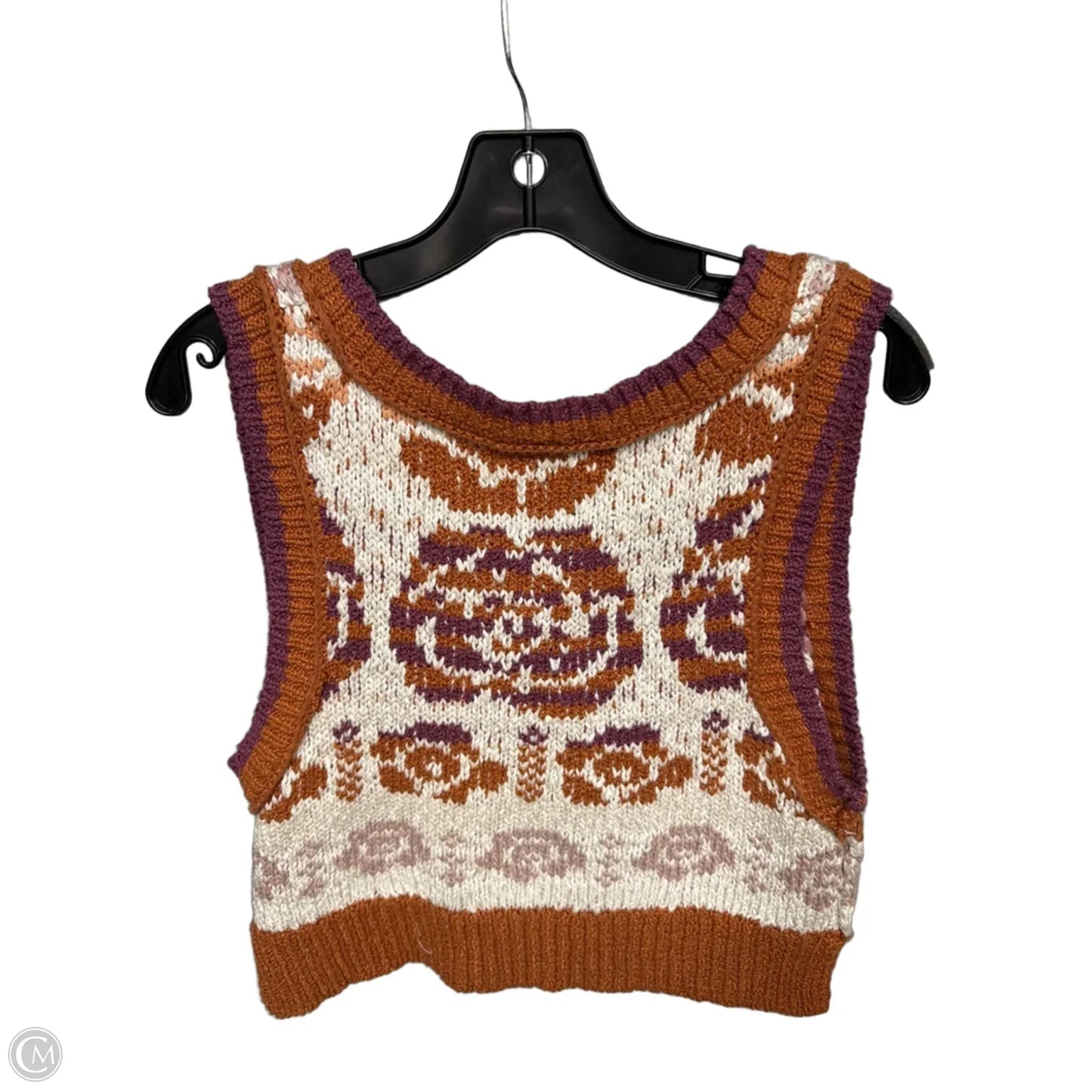 Vest Sweater By Free People In Orange, Size: S