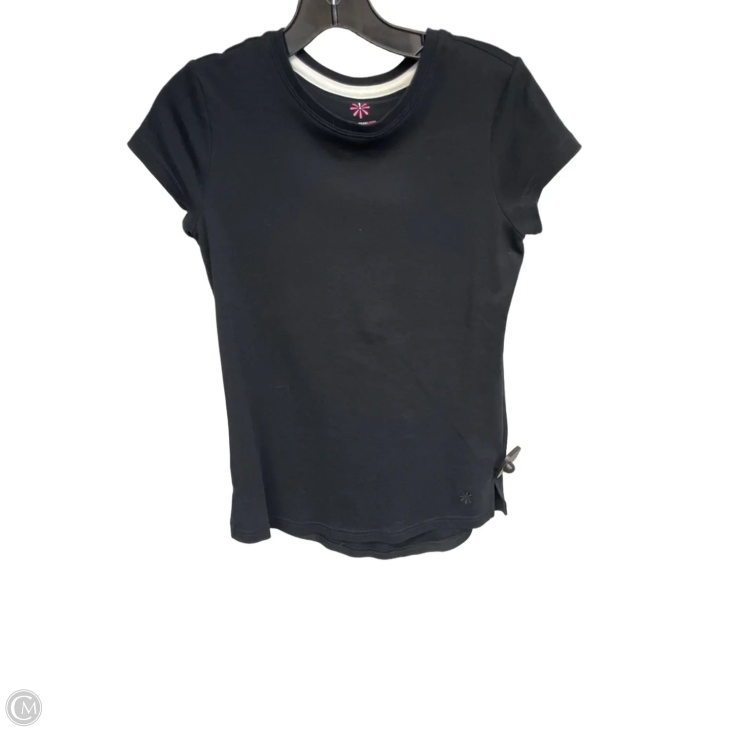 Top Short Sleeve Basic By Isaac Mizrahi Live Qvc In Black, Size: Xxs