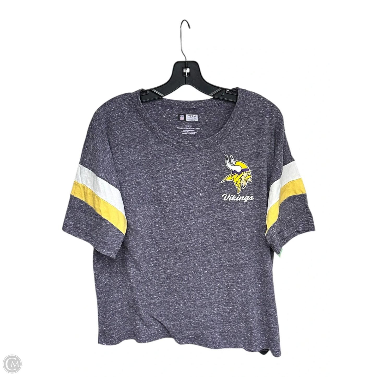 Athletic Top Short Sleeve By Nfl In Purple, Size: L
