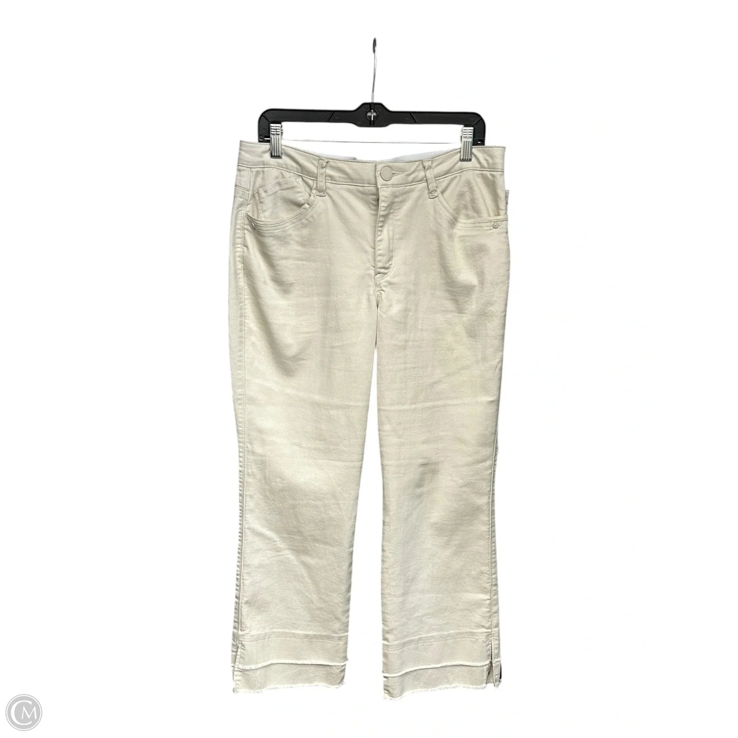 Jeans Cropped By Wit & Wisdom In Cream, Size: 14