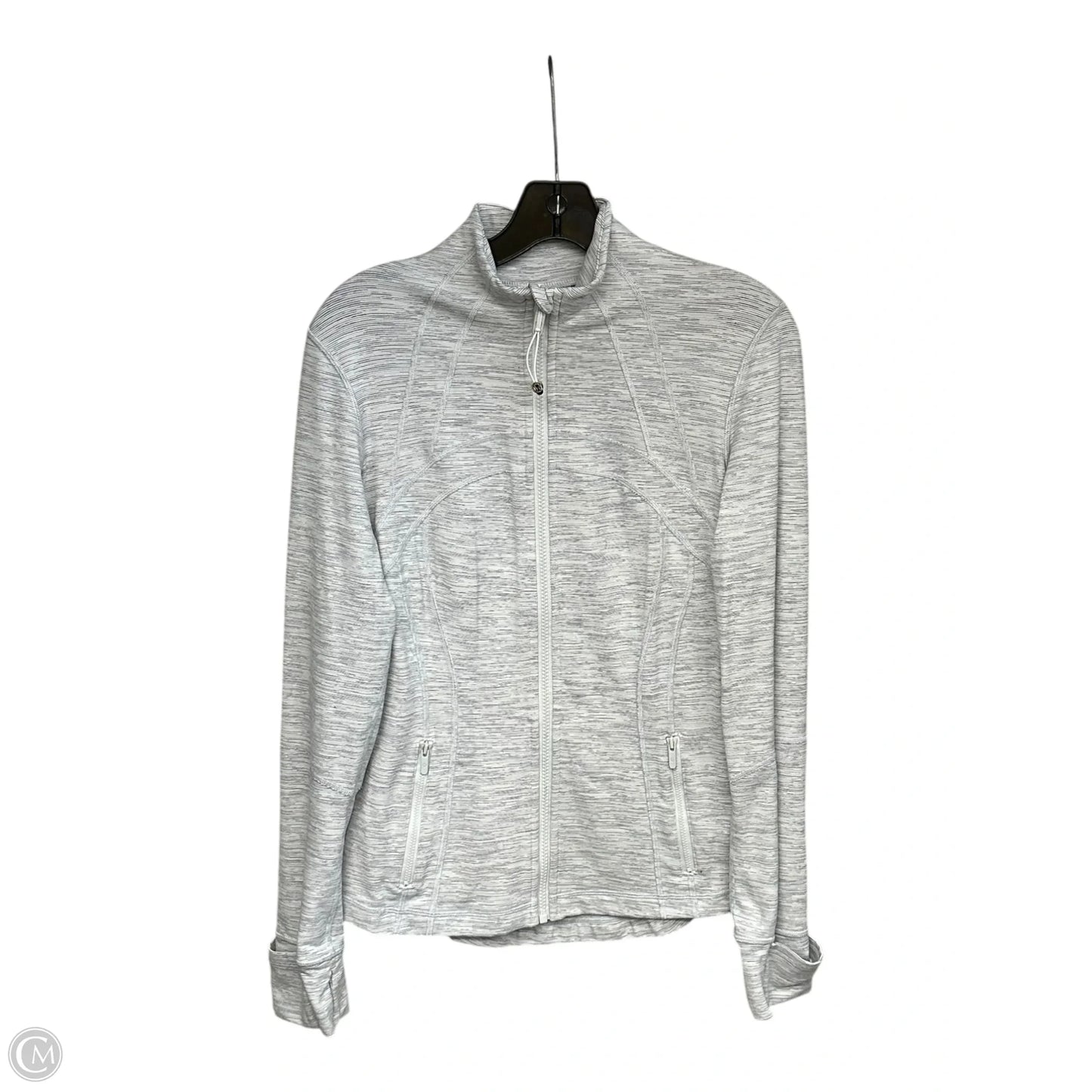 Athletic Jacket By Lululemon In Grey, Size: 8