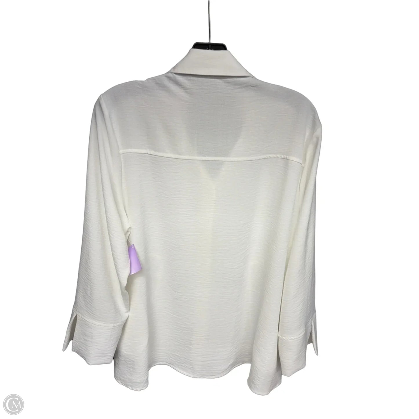 Top Long Sleeve By Clothes Mentor In White, Size: L