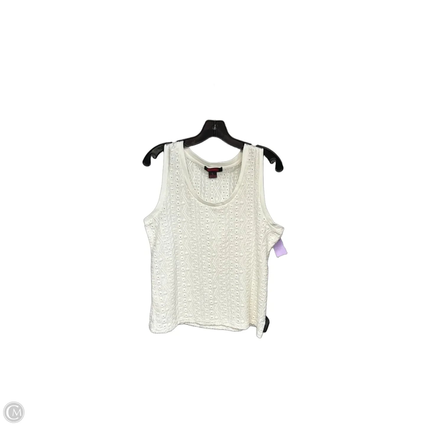 Top Sleeveless By Rock & Roll In Cream, Size: L