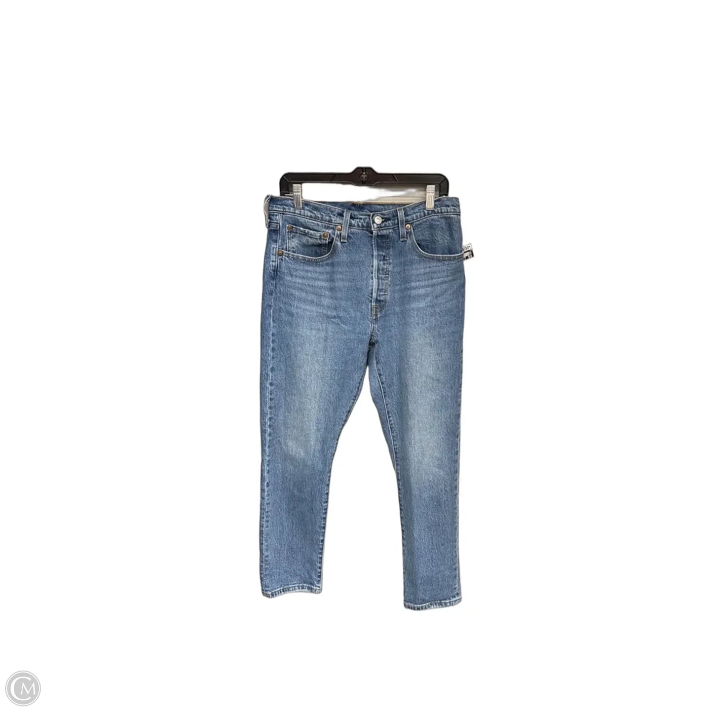 Jeans Straight By Levis In Blue Denim, Size: 10