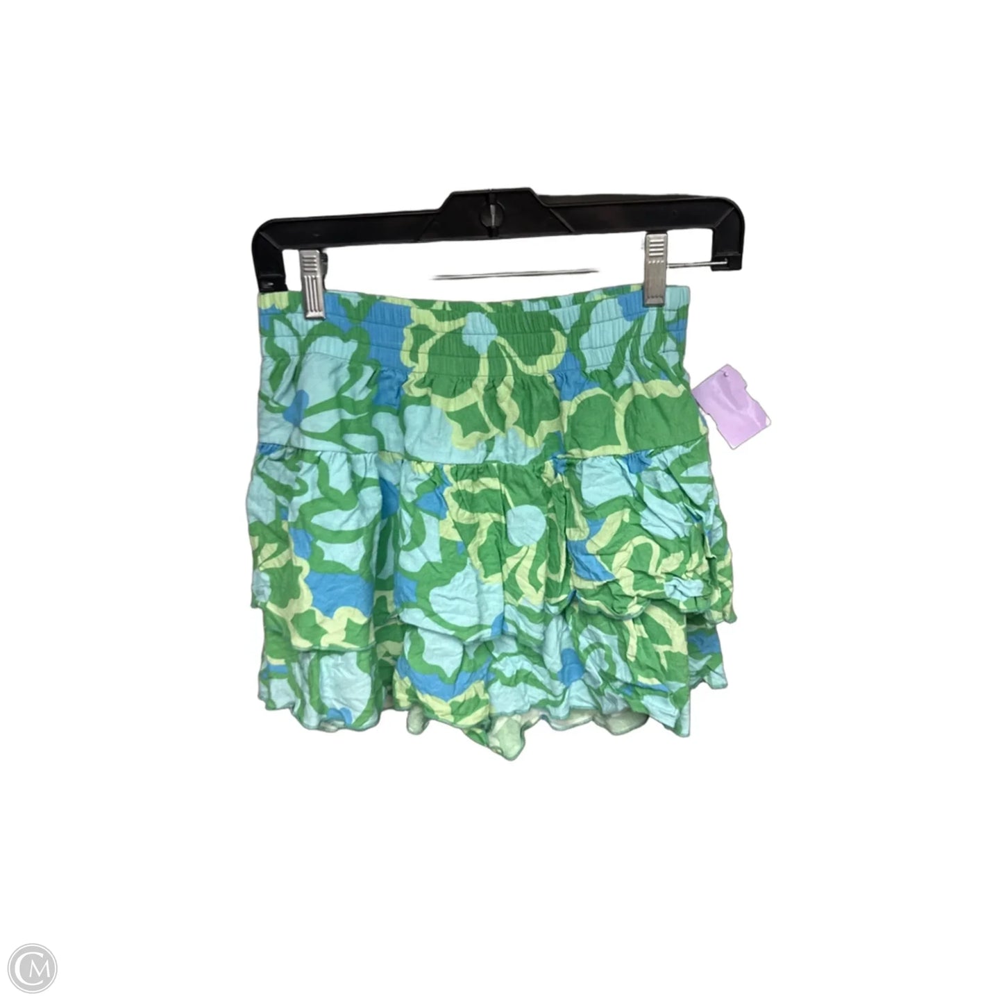 Skirt Mini & Short By Show Me Your Mumu In Blue & Green, Size: S