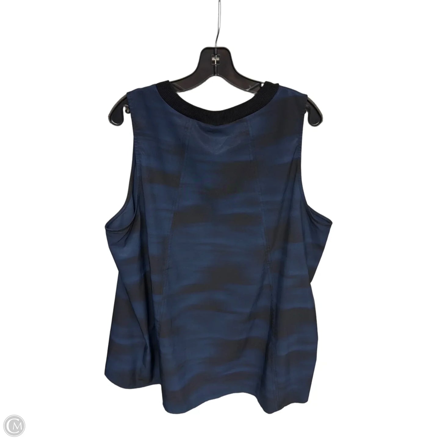 Athletic Tank Top By Athleta In Black & Blue, Size: 2x
