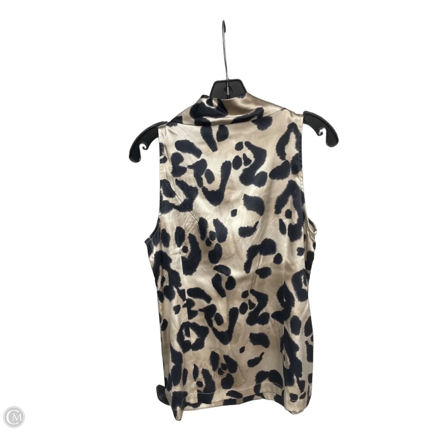 Top Sleeveless By Ann Taylor In Black & Tan, Size: 6