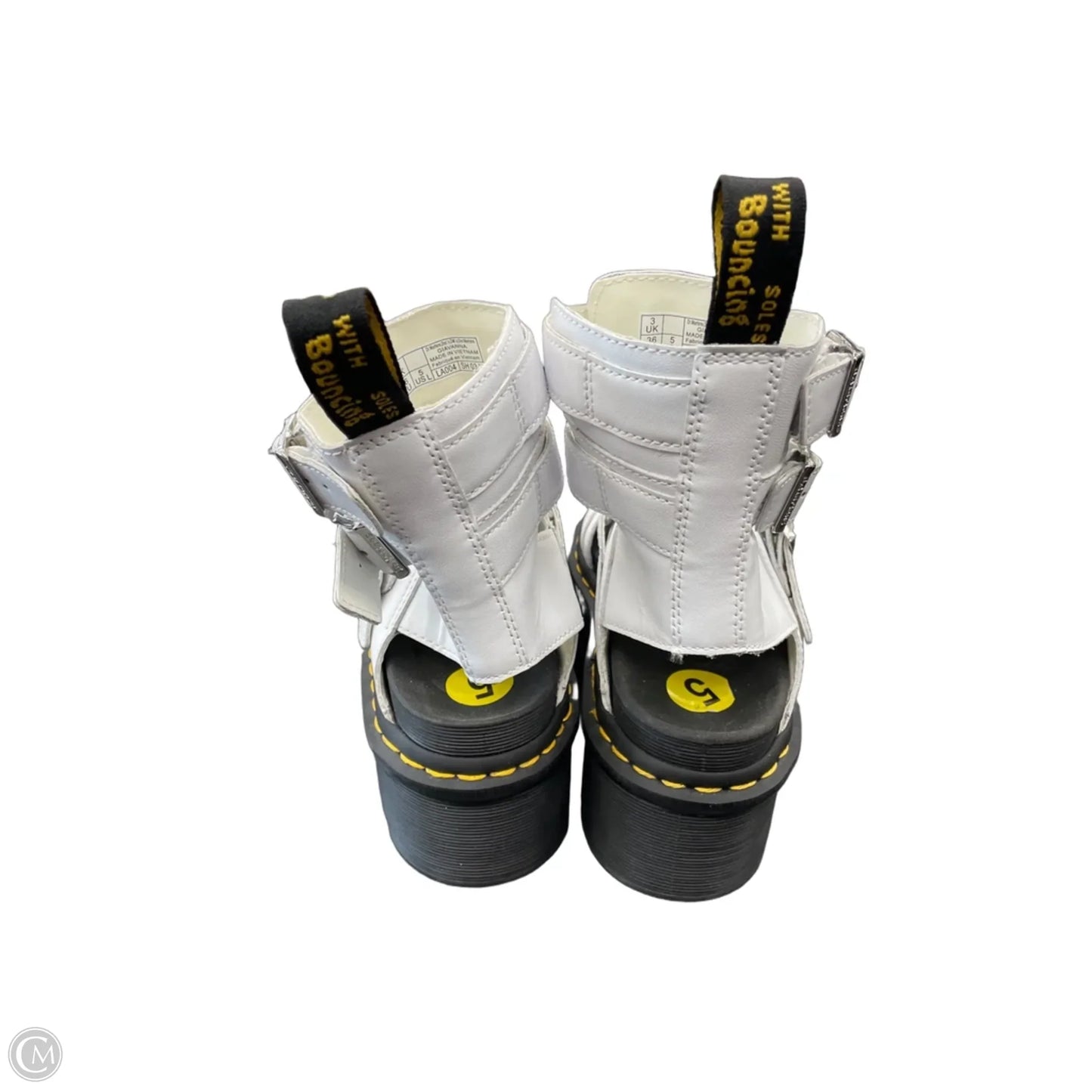 Sandals Heels Platform By Dr Martens In White, Size: 5