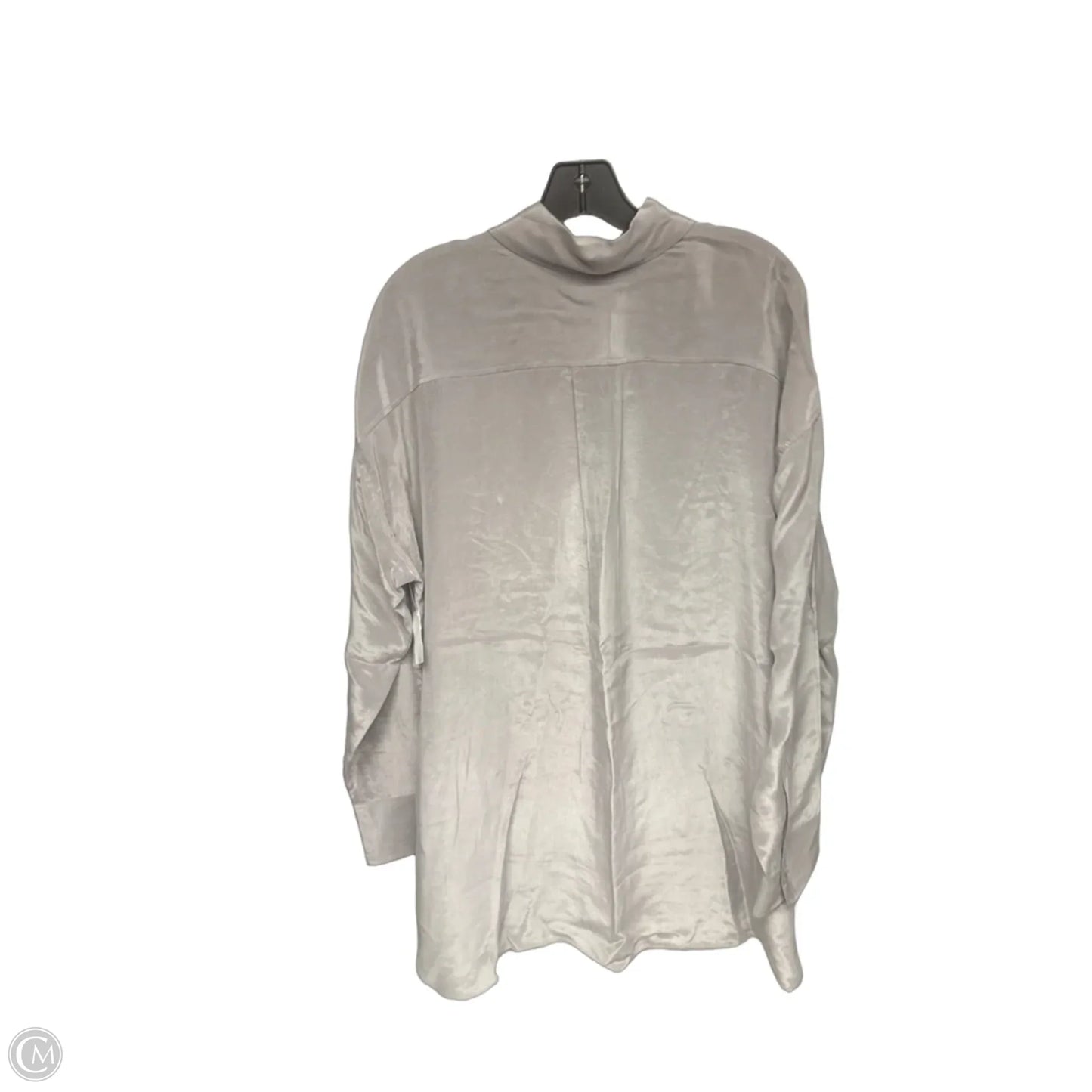 Top Long Sleeve By Zara In Grey, Size: M