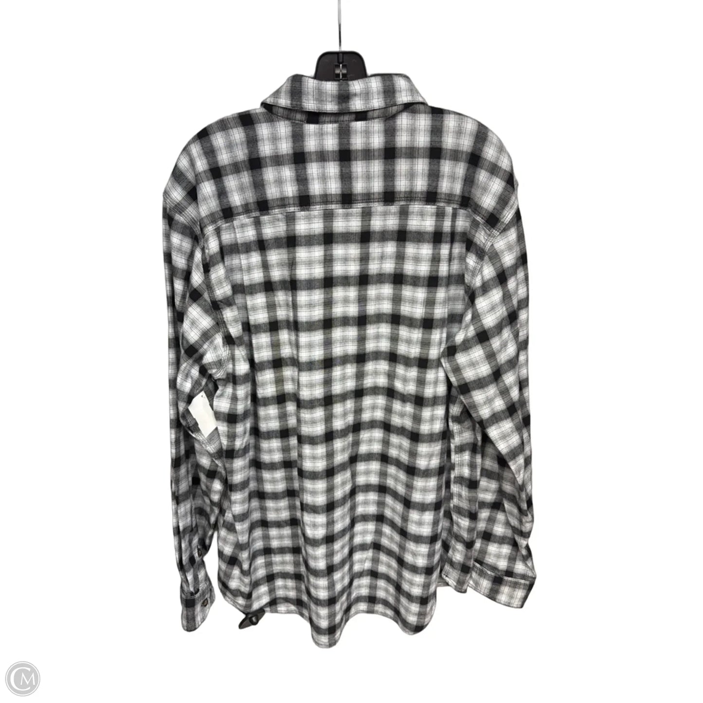 Top Long Sleeve By Carhartt In Plaid Pattern, Size: L