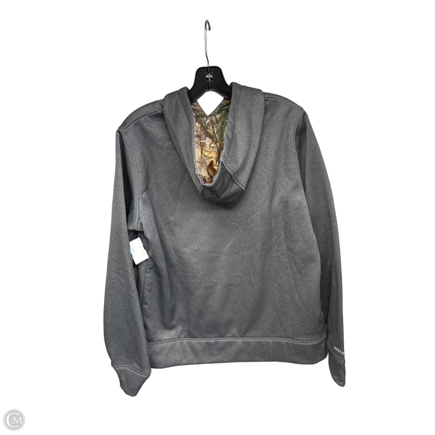 Athletic Sweatshirt Hoodie By Under Armour In Grey, Size: L