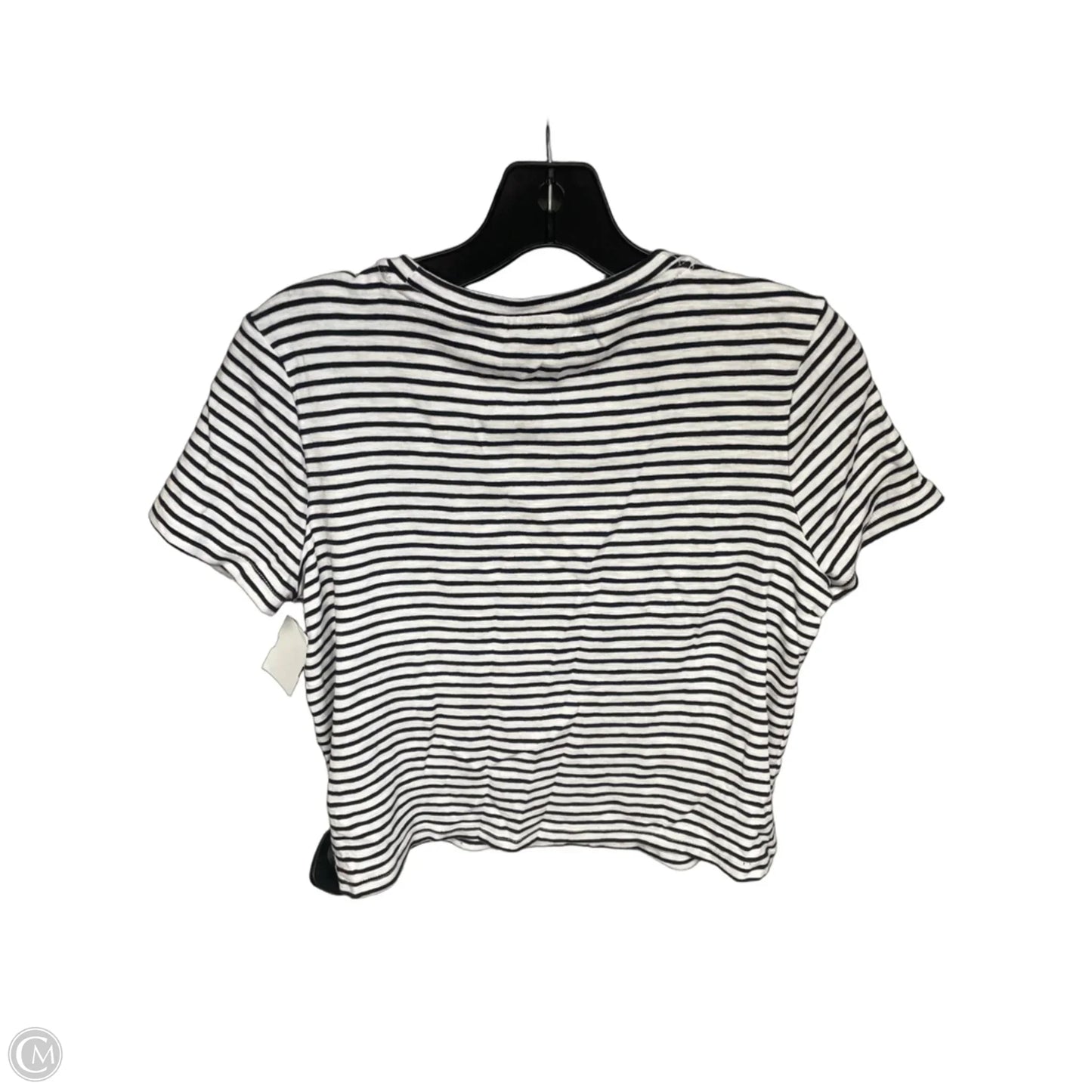 Top Short Sleeve Basic By Marled In Black & White, Size: M