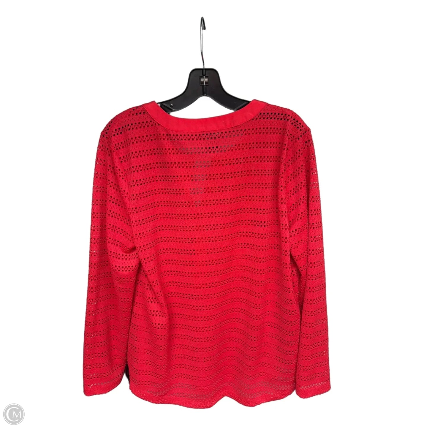 Top Long Sleeve By Ann Taylor In Red, Size: L
