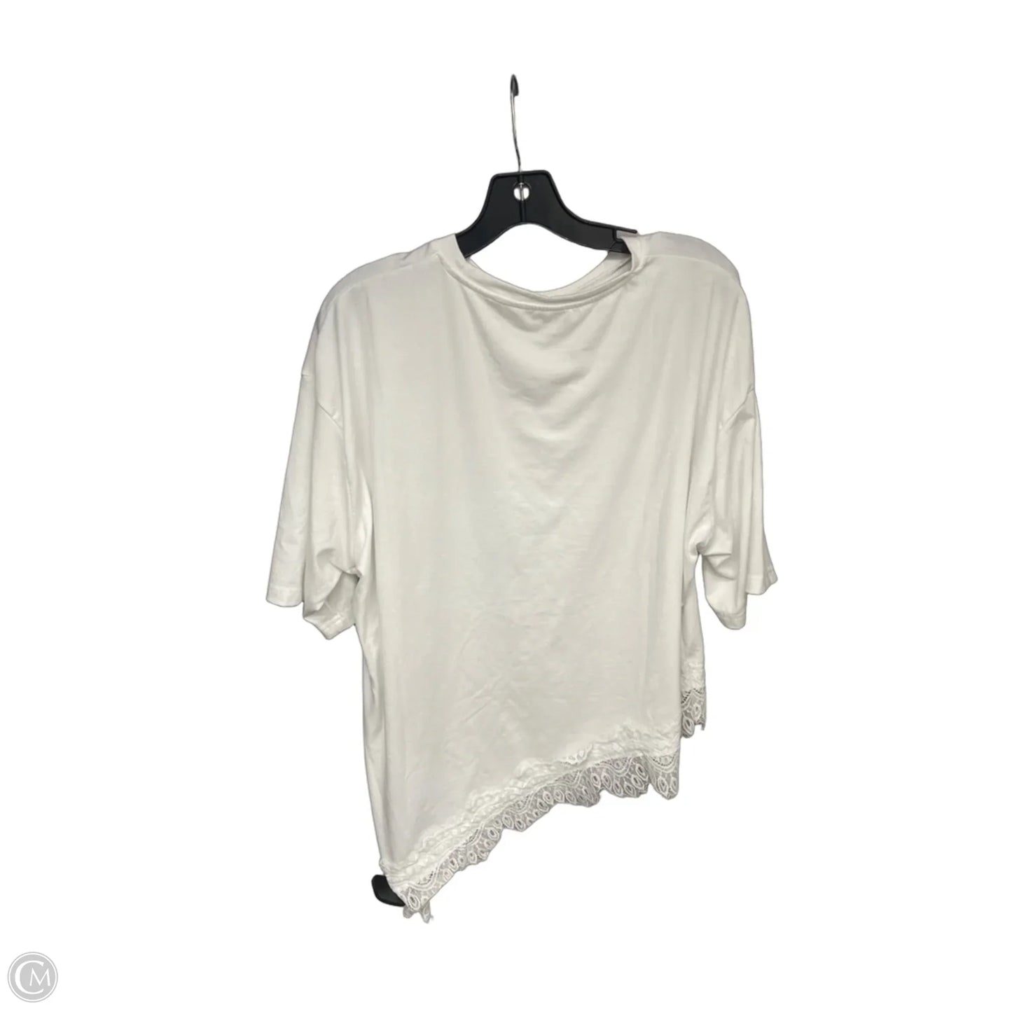 Top Short Sleeve Basic By Shein In White, Size: L