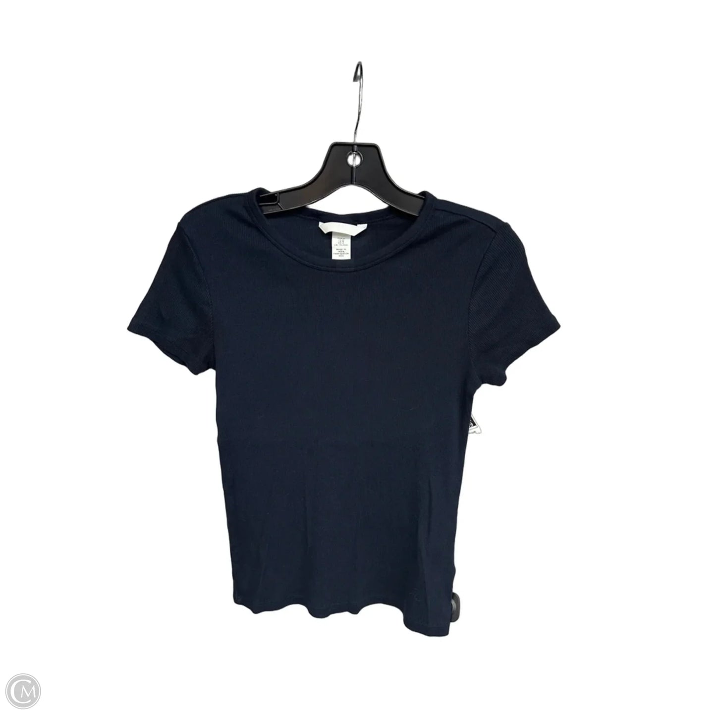 Top Short Sleeve Basic By H&m In Navy, Size: M