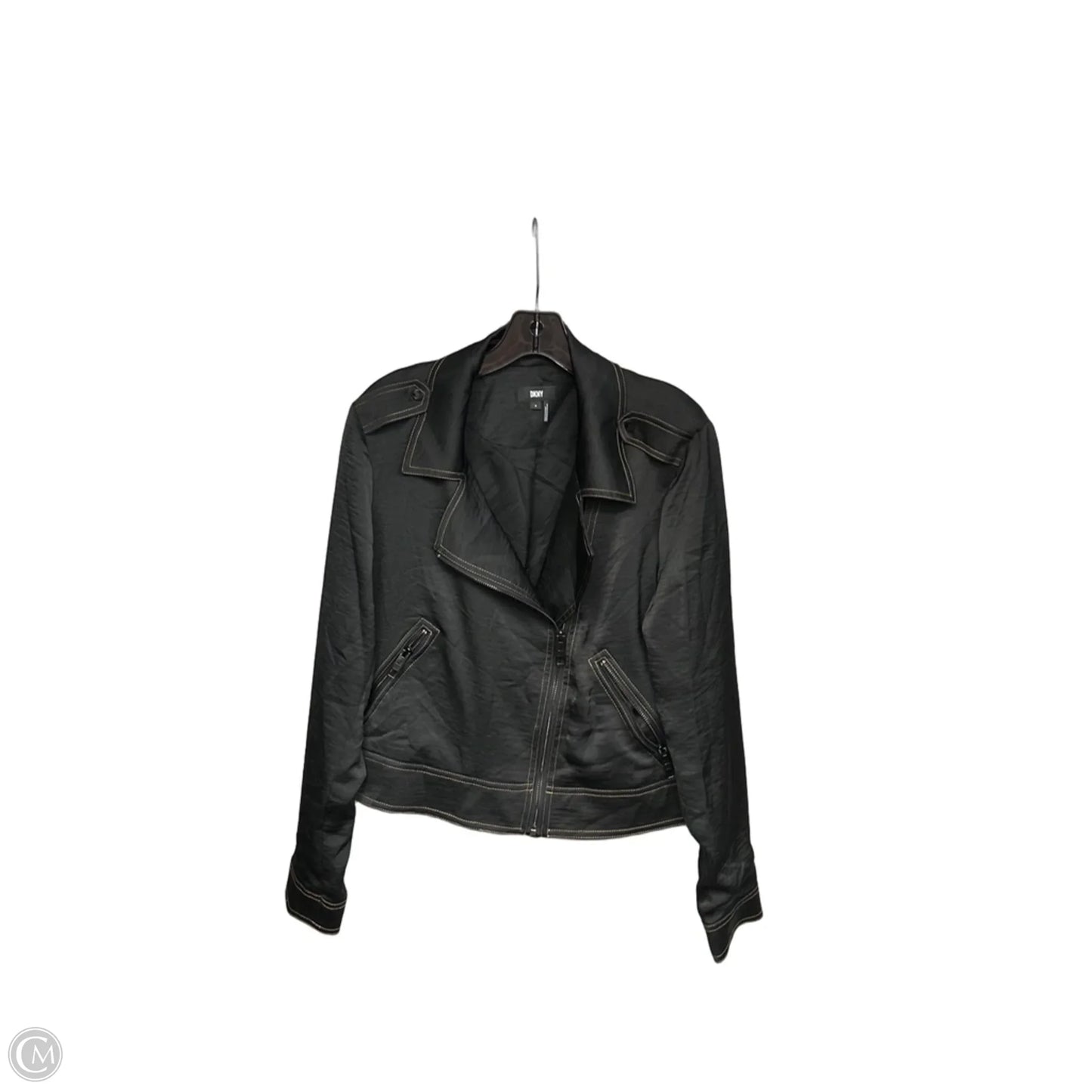 Jacket Moto By Dkny In Black, Size: M