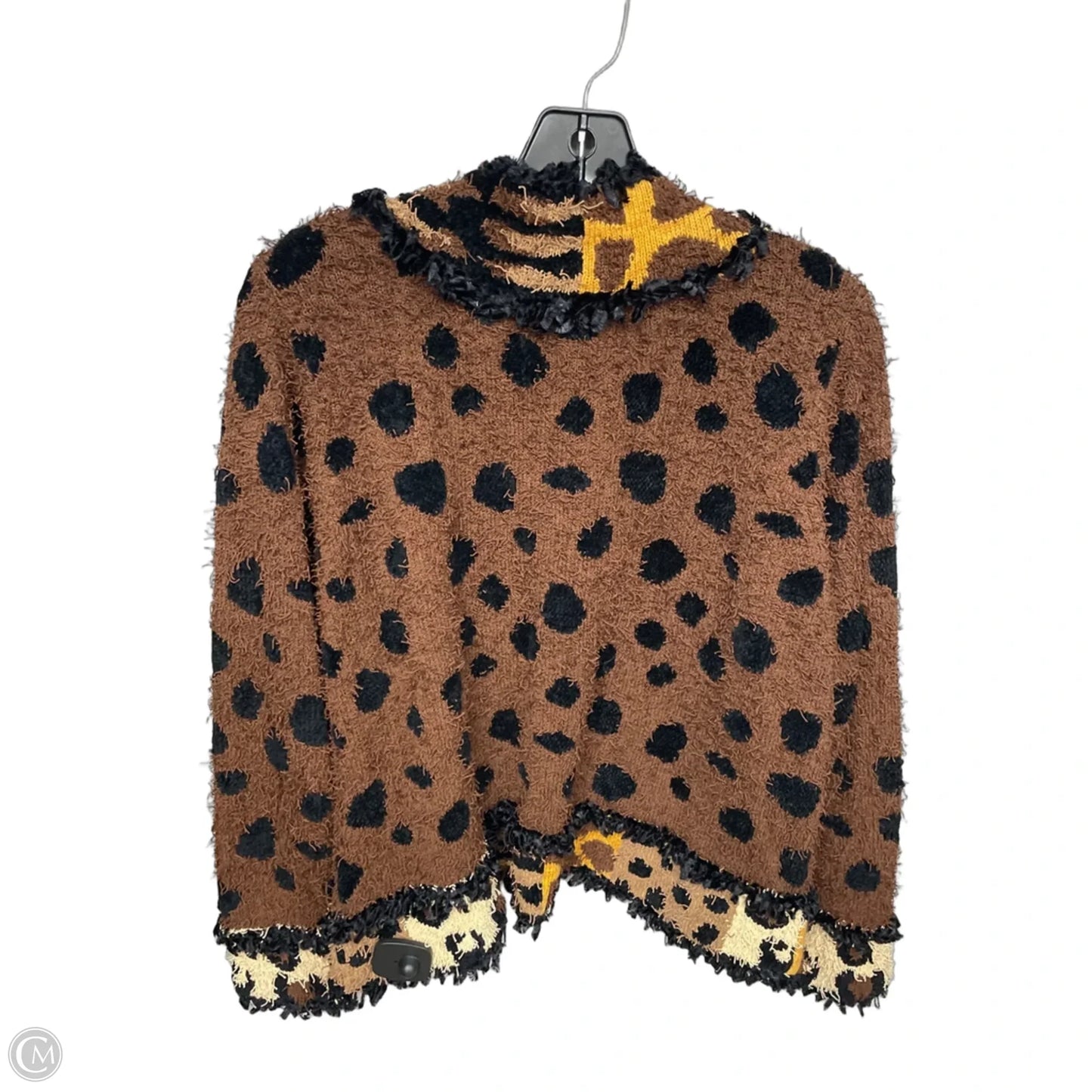 Cardigan By Clothes Mentor In Animal Print, Size: Xl