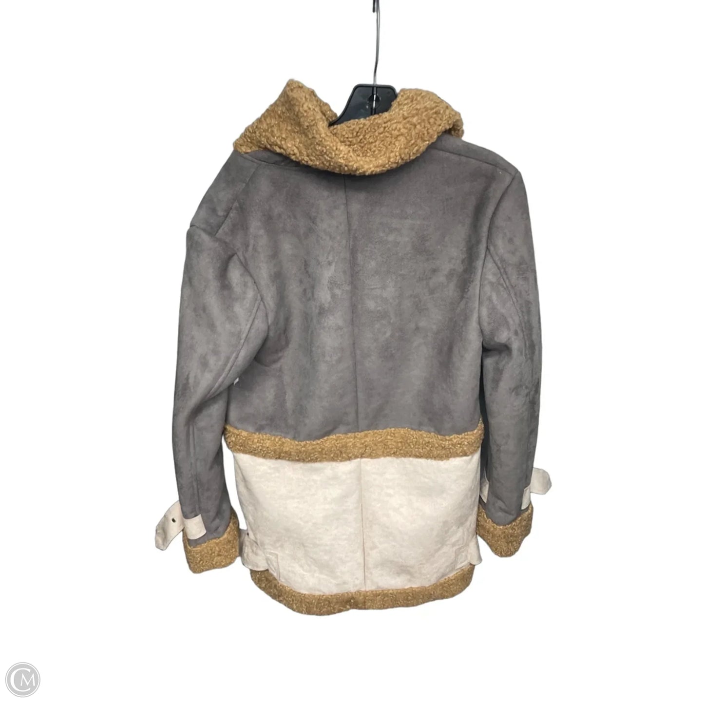 Jacket Faux Fur & Sherpa By Asos In Brown, Size: 6