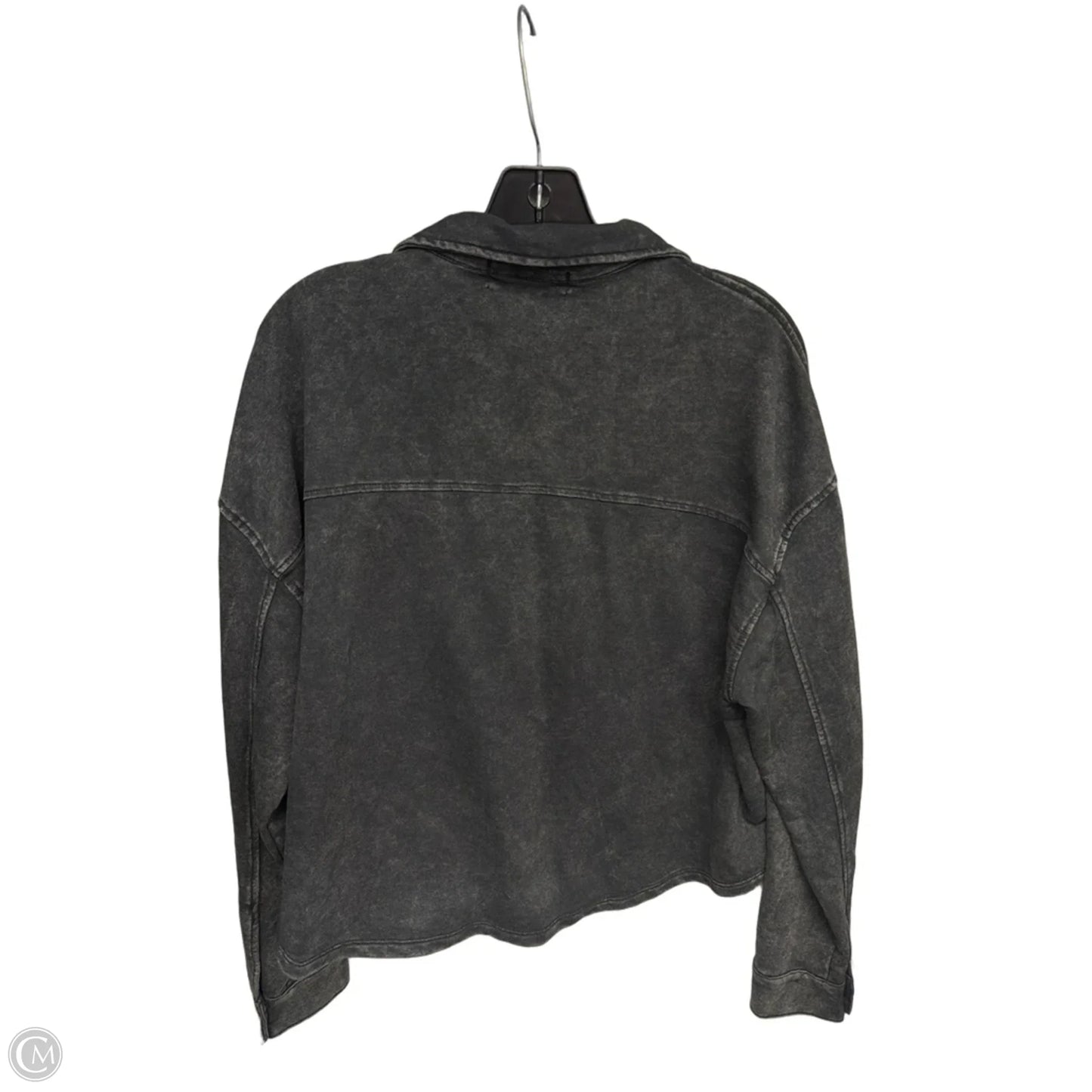 Jacket Shirt By Clothes Mentor In Grey, Size: M