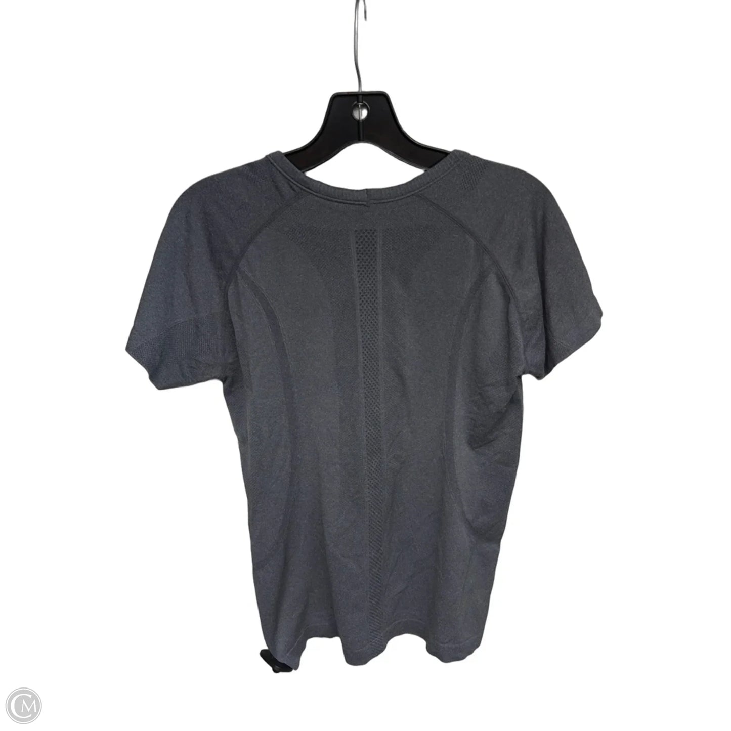 Athletic Top Short Sleeve By Lululemon In Grey, Size: 10