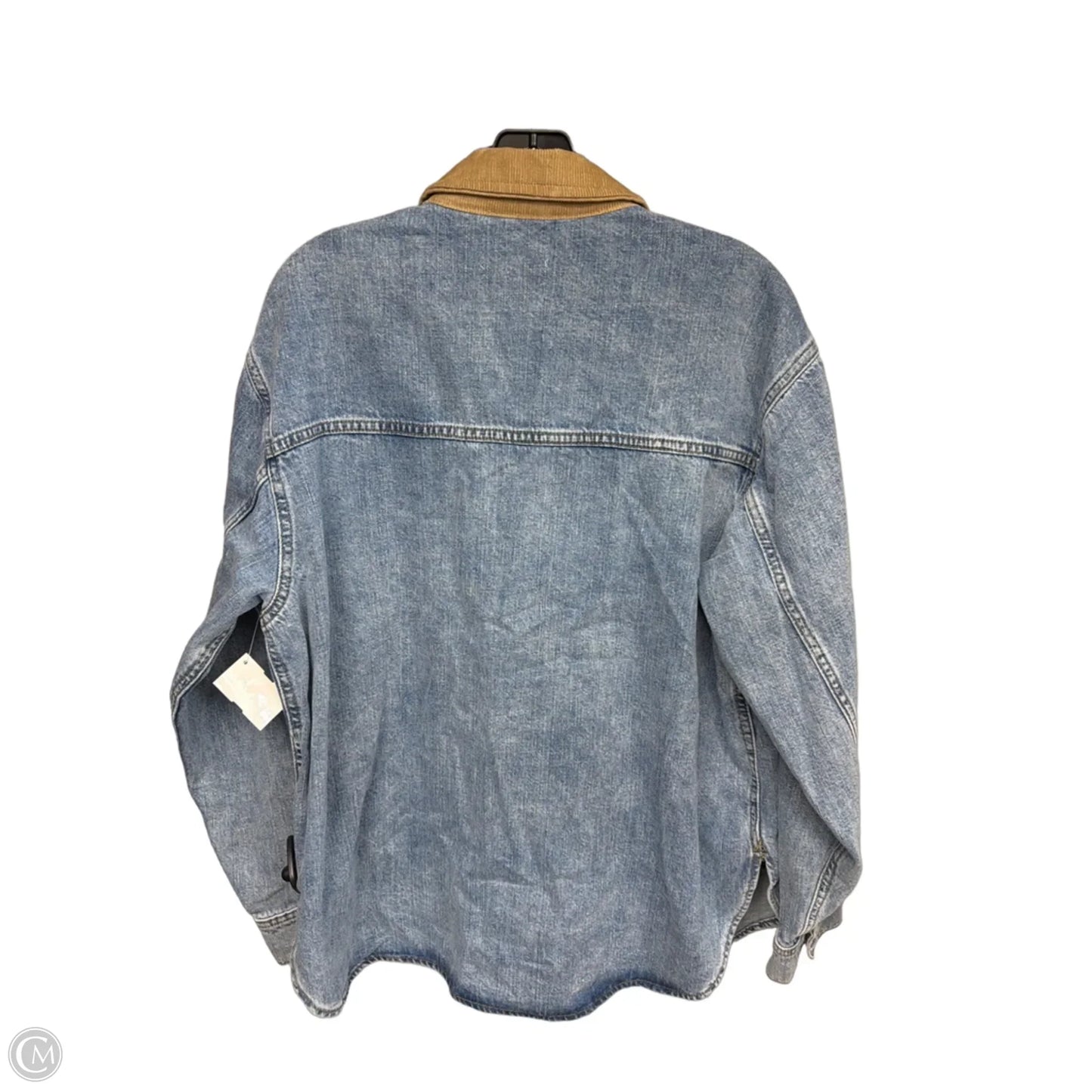 Jacket Denim By Universal Thread In Blue & Brown, Size: M