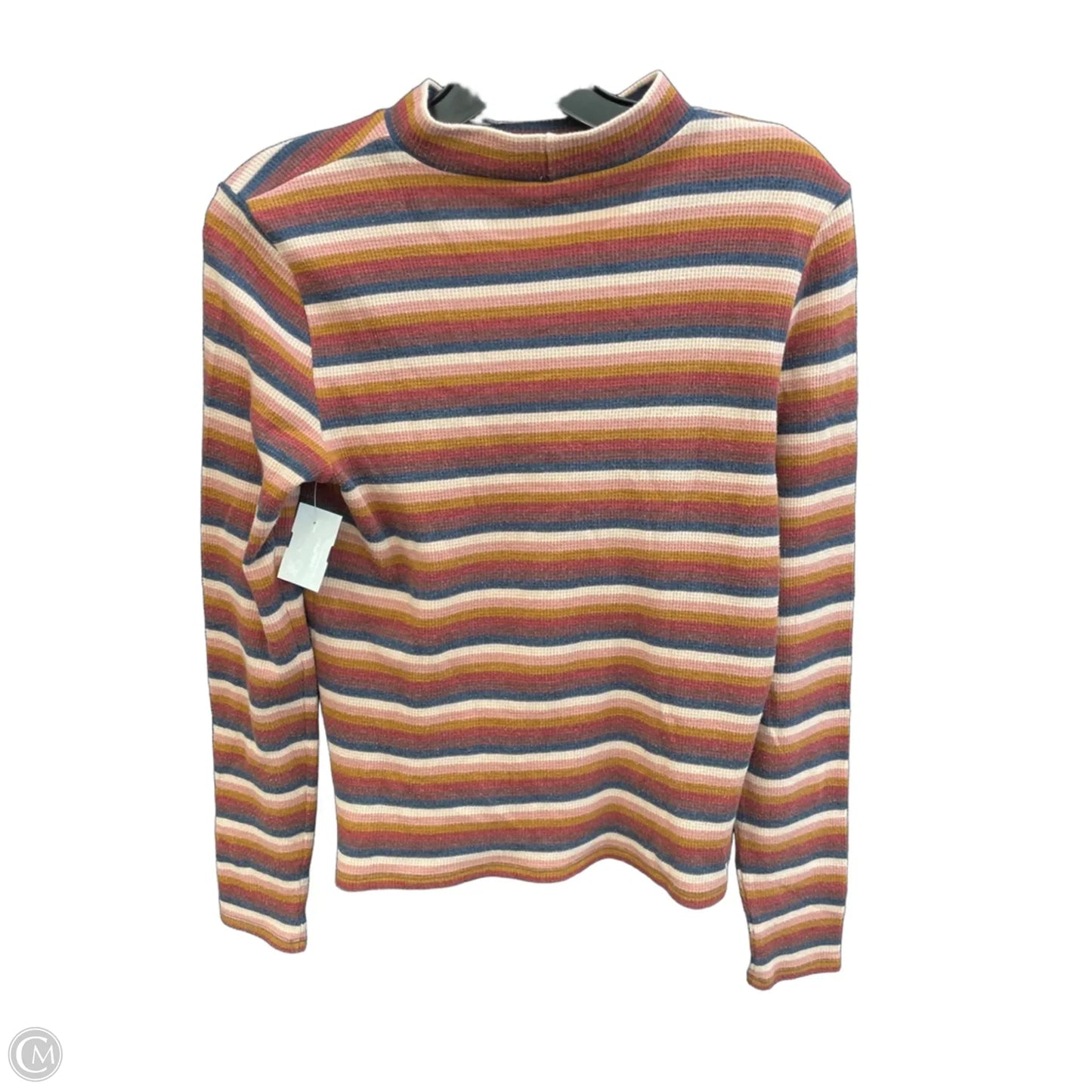 Top Long Sleeve By American Eagle In Striped Pattern, Size: M