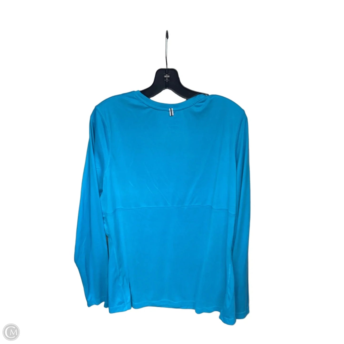 Athletic Top Long Sleeve Collar By Nike In Blue, Size: 1x