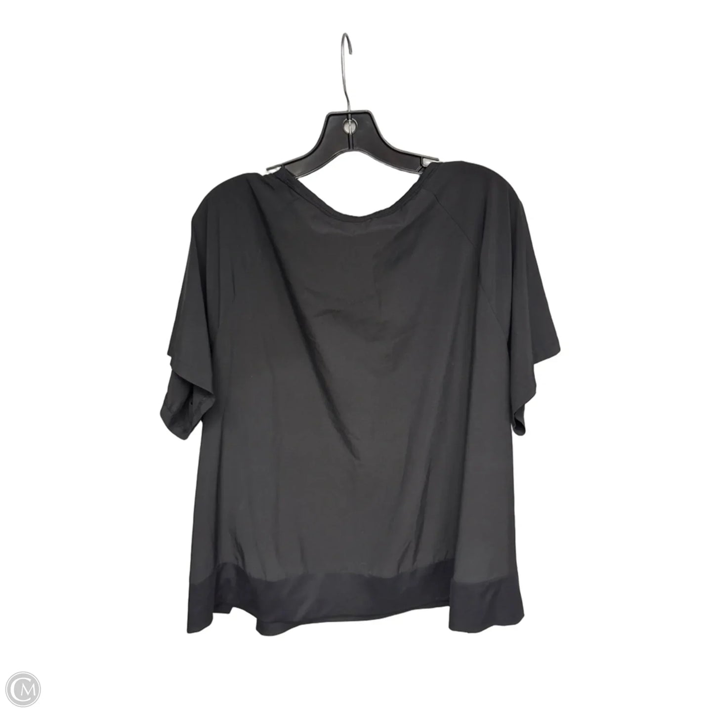 Top Short Sleeve By Stylus In Black, Size: 1x