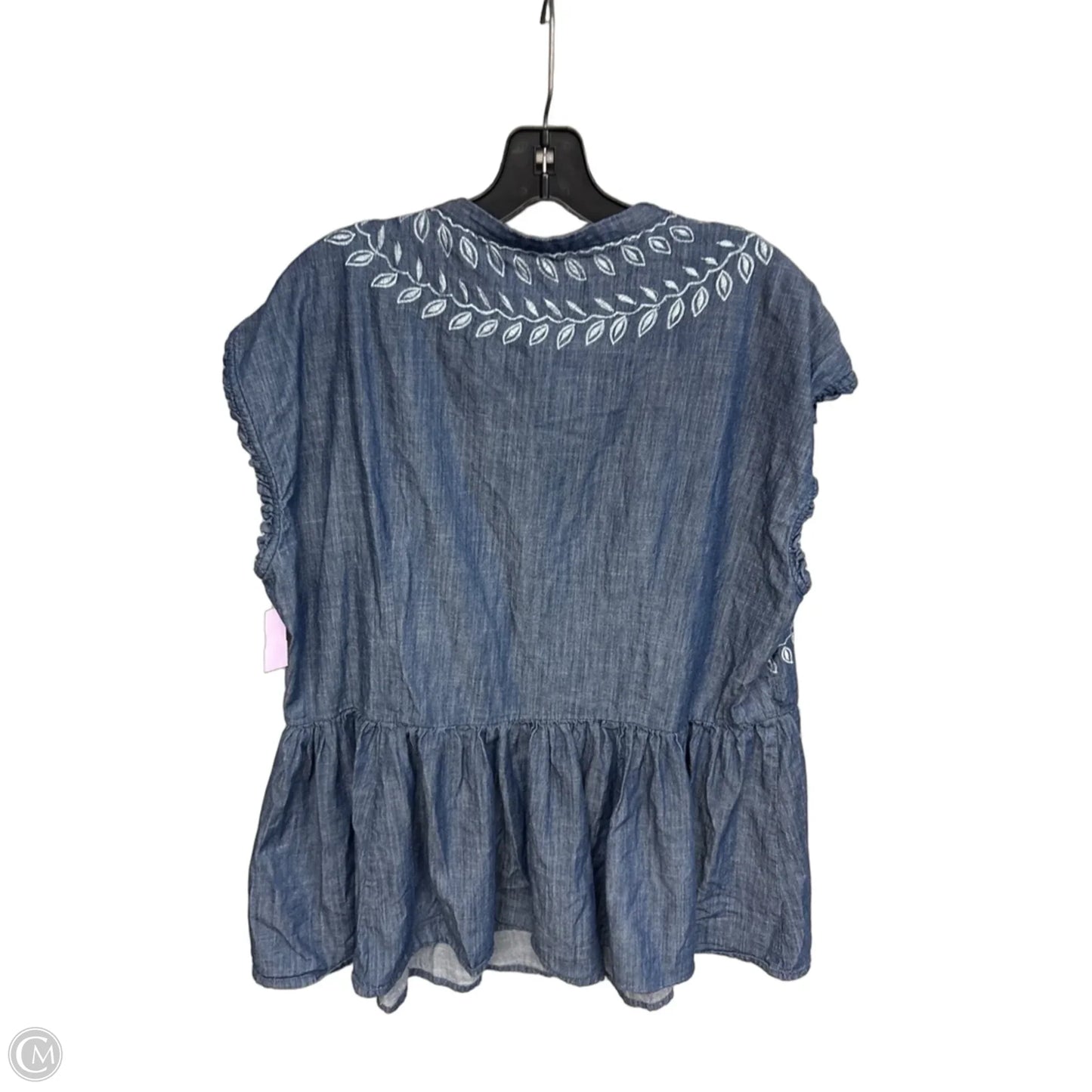 Top Sleeveless By Clothes Mentor In Blue, Size: 2x