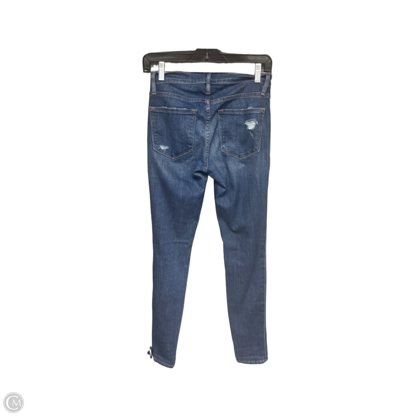 Jeans Skinny By Frame In Blue Denim, Size: 0