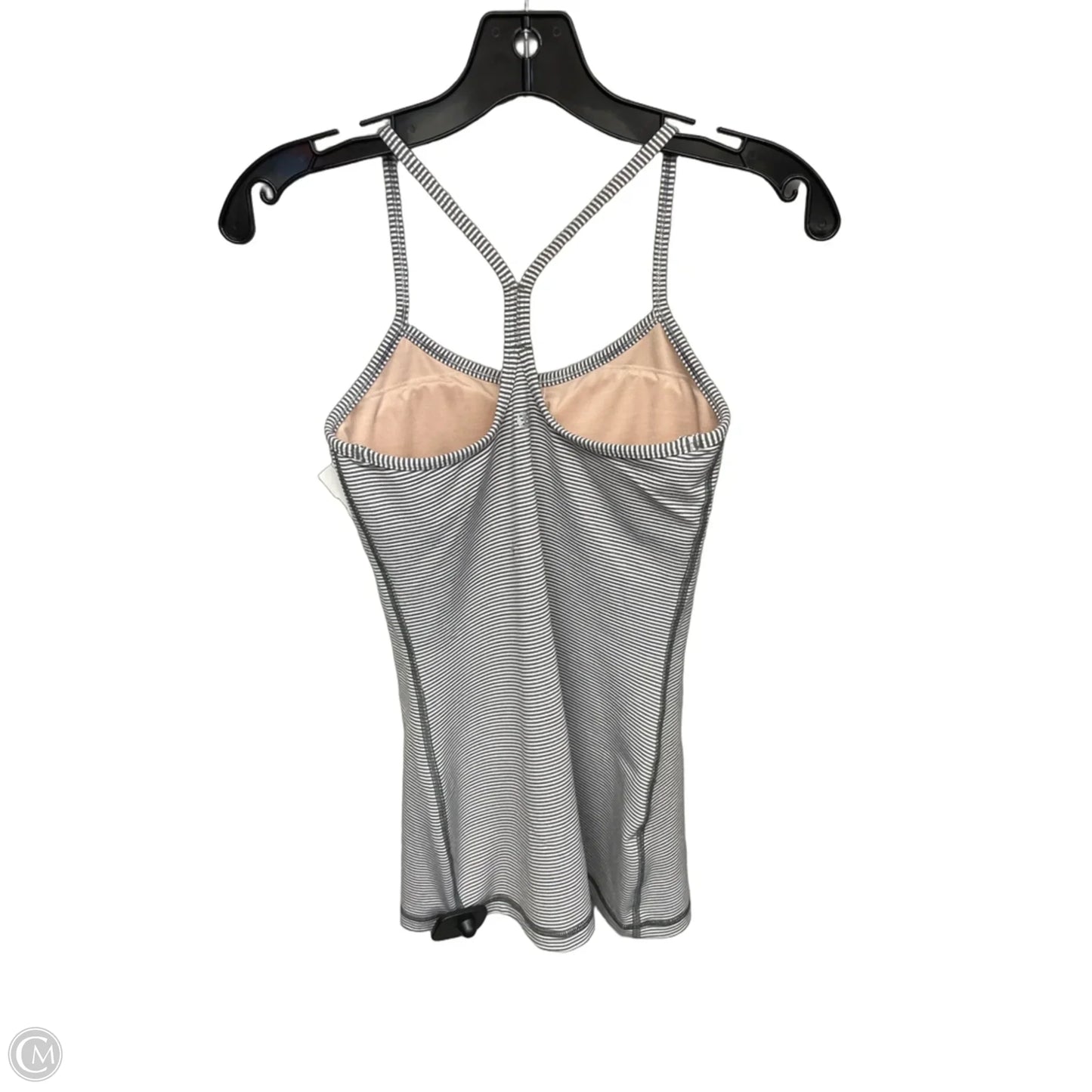 Athletic Tank Top By Lululemon In Grey & White, Size: 4