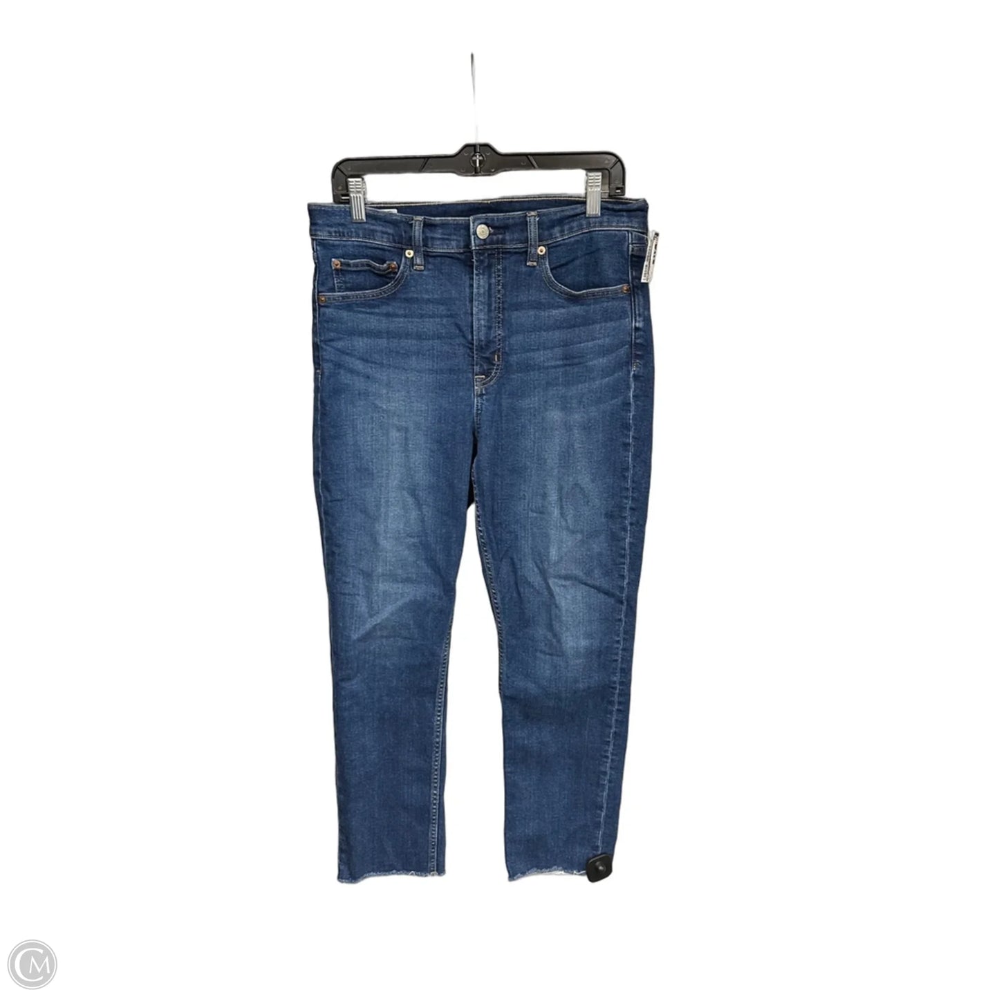 Jeans Straight By Gap In Blue Denim, Size: 12