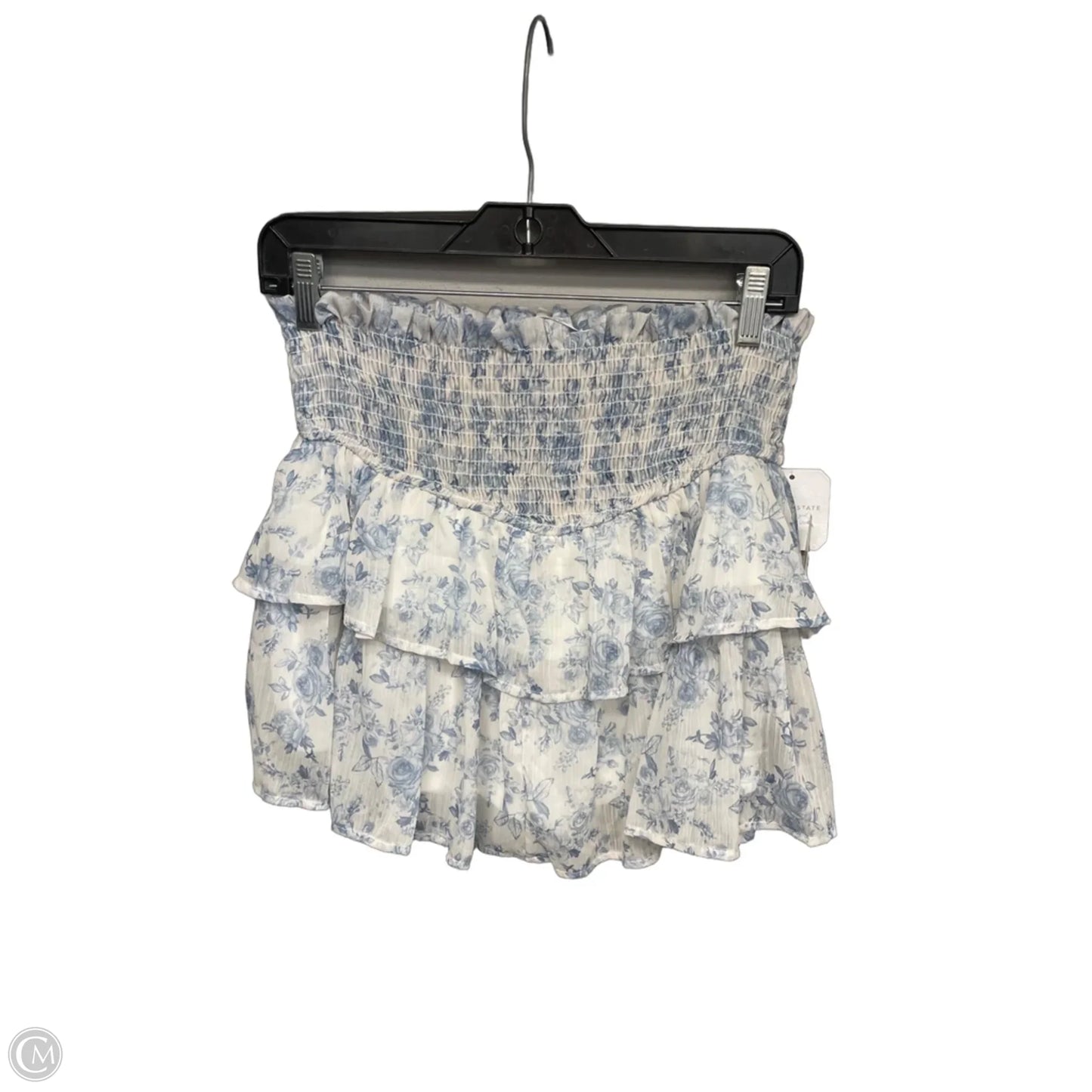 Skirt Mini & Short By Altard State In Blue & White, Size: L