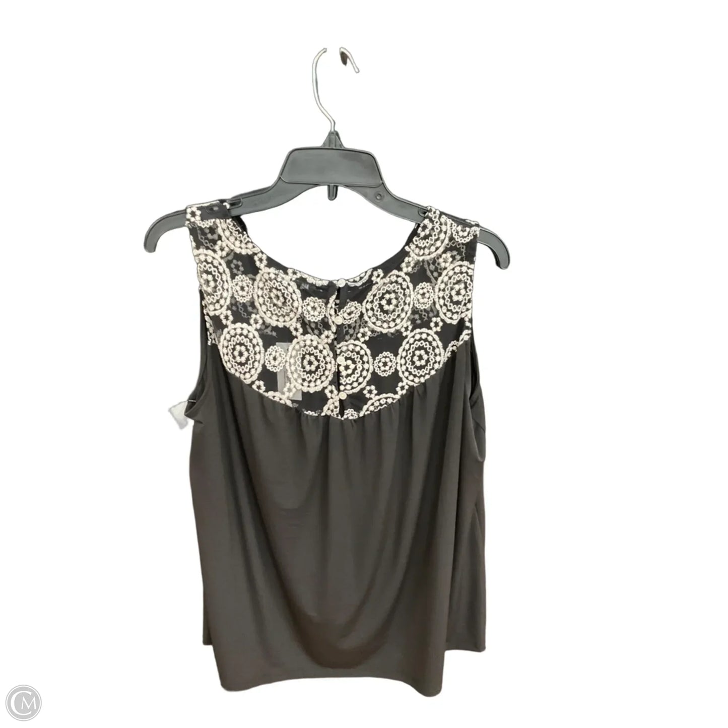 Top Sleeveless By Roz And Ali In Black, Size: 2x