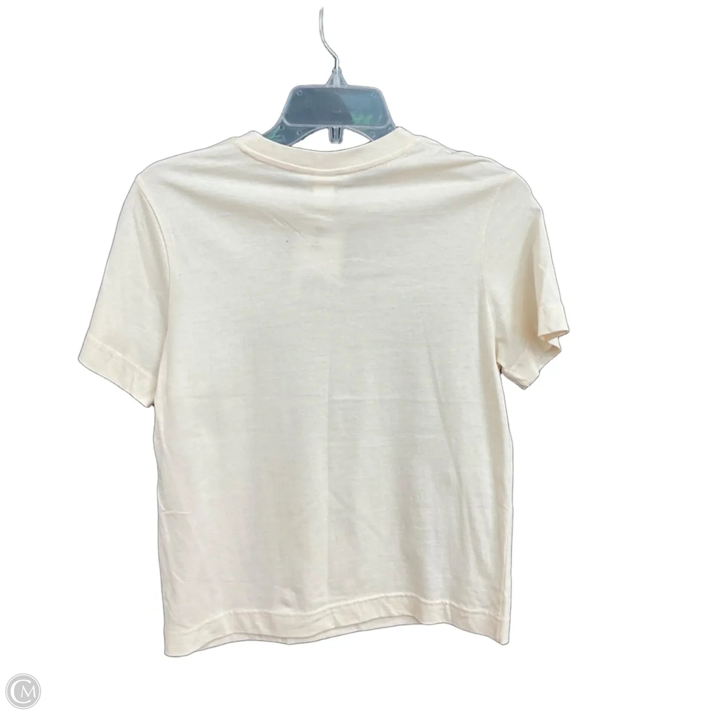 Top Short Sleeve By H&m In Cream, Size: Xxs